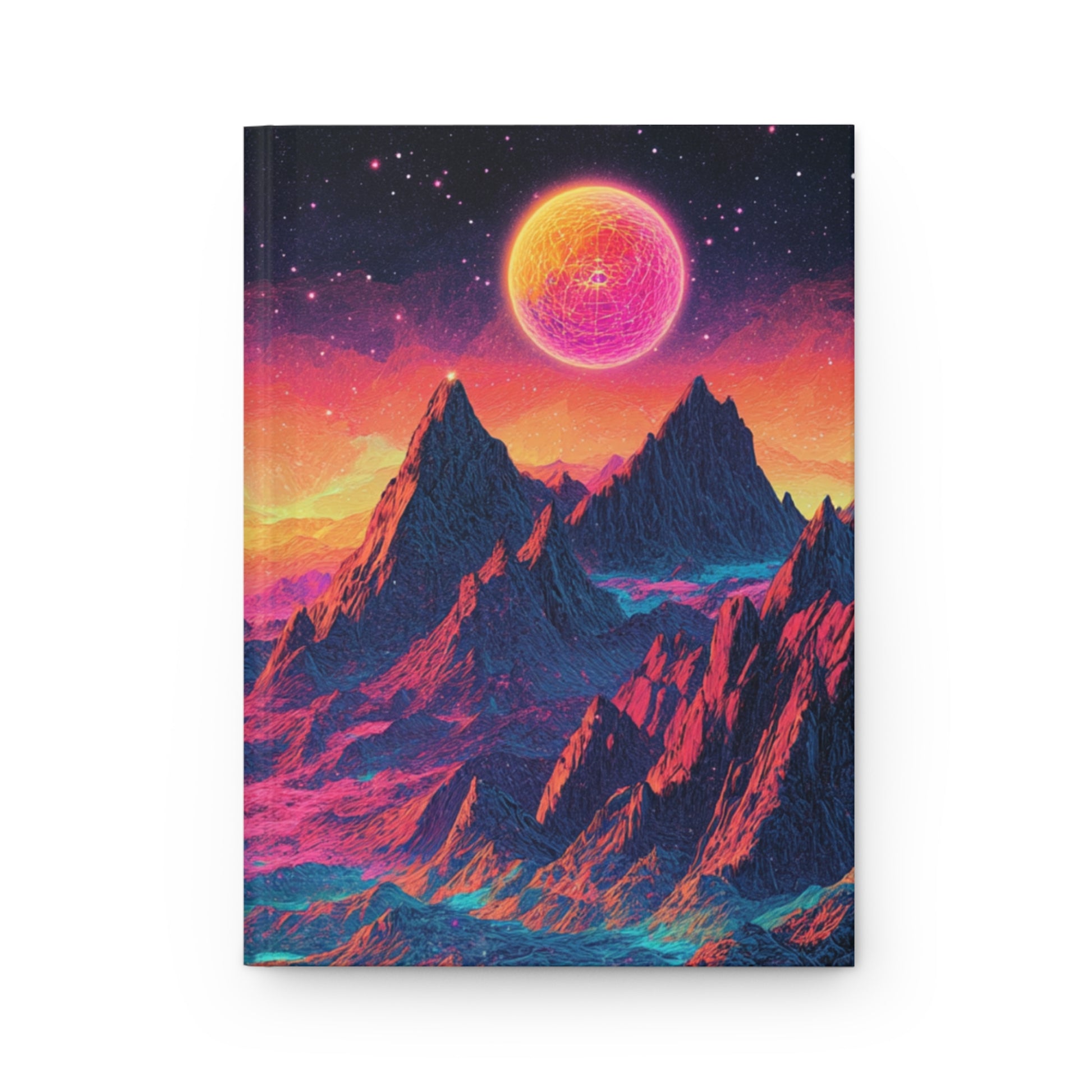 Galactic Mountain Hardcover Journal, Nature Journal, Cosmic Notebook, Celestial Diary, Gift for Writers, Art Journal