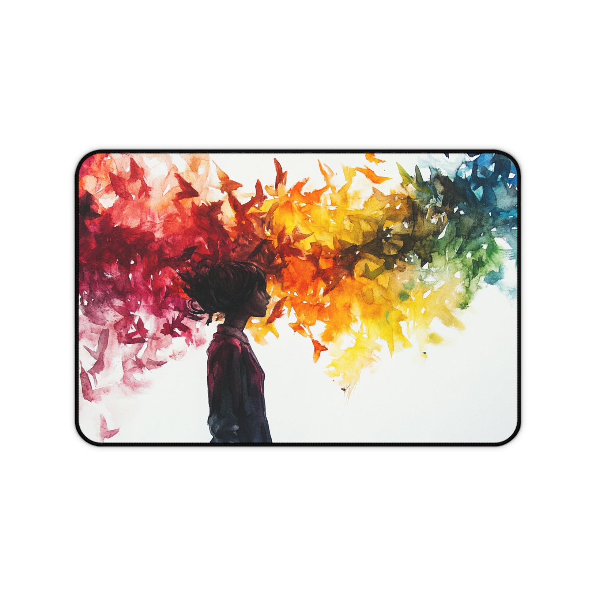 Colorful Butterfly Desk Mat - Creative Office Accessory, Stylish Workspace Decor, Great Gift for Students, Artists, or Nature Lovers
