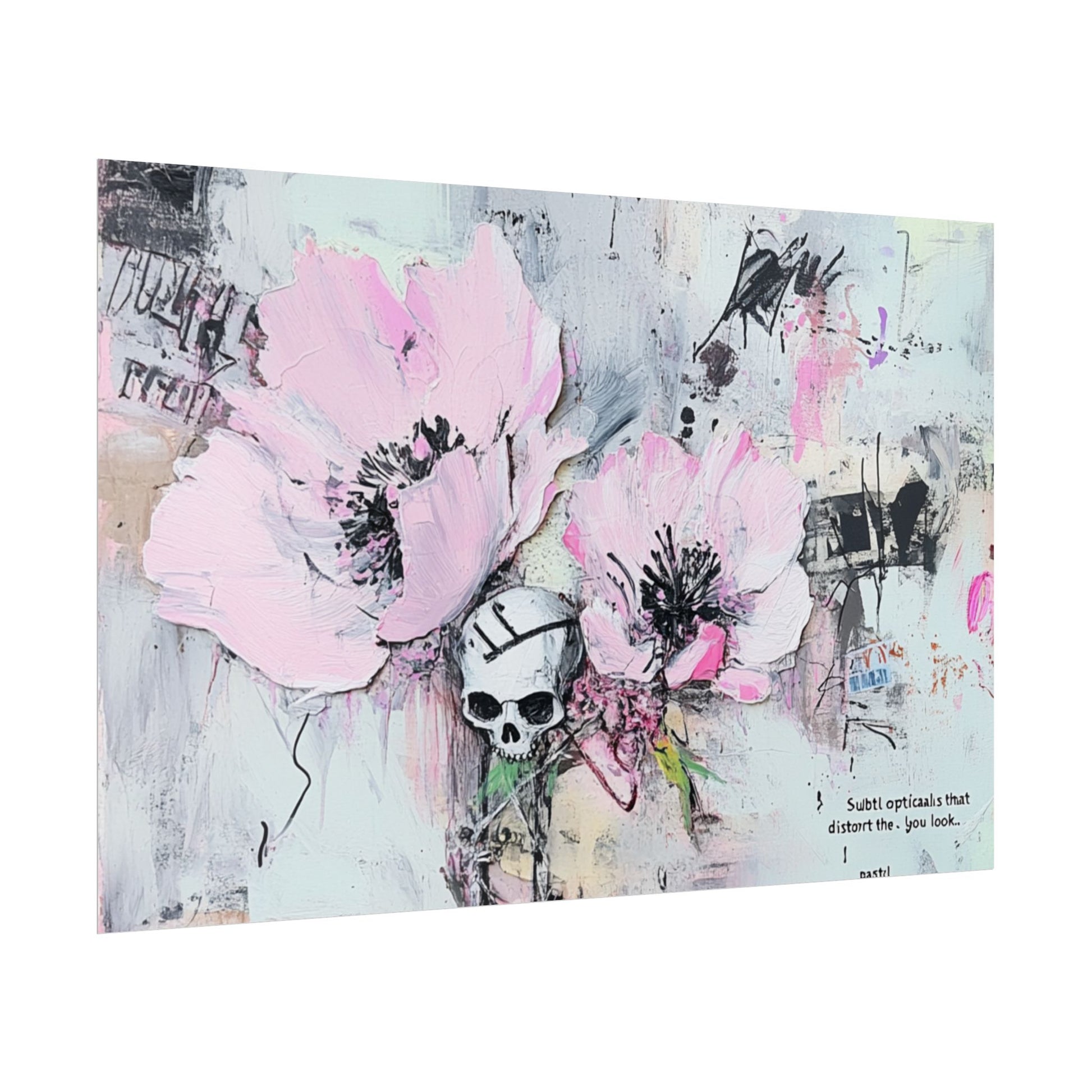 Floral Skull Art Print, Home Decor, Wall Art, Living Room Decor, Gift for Her, Artistic Poster