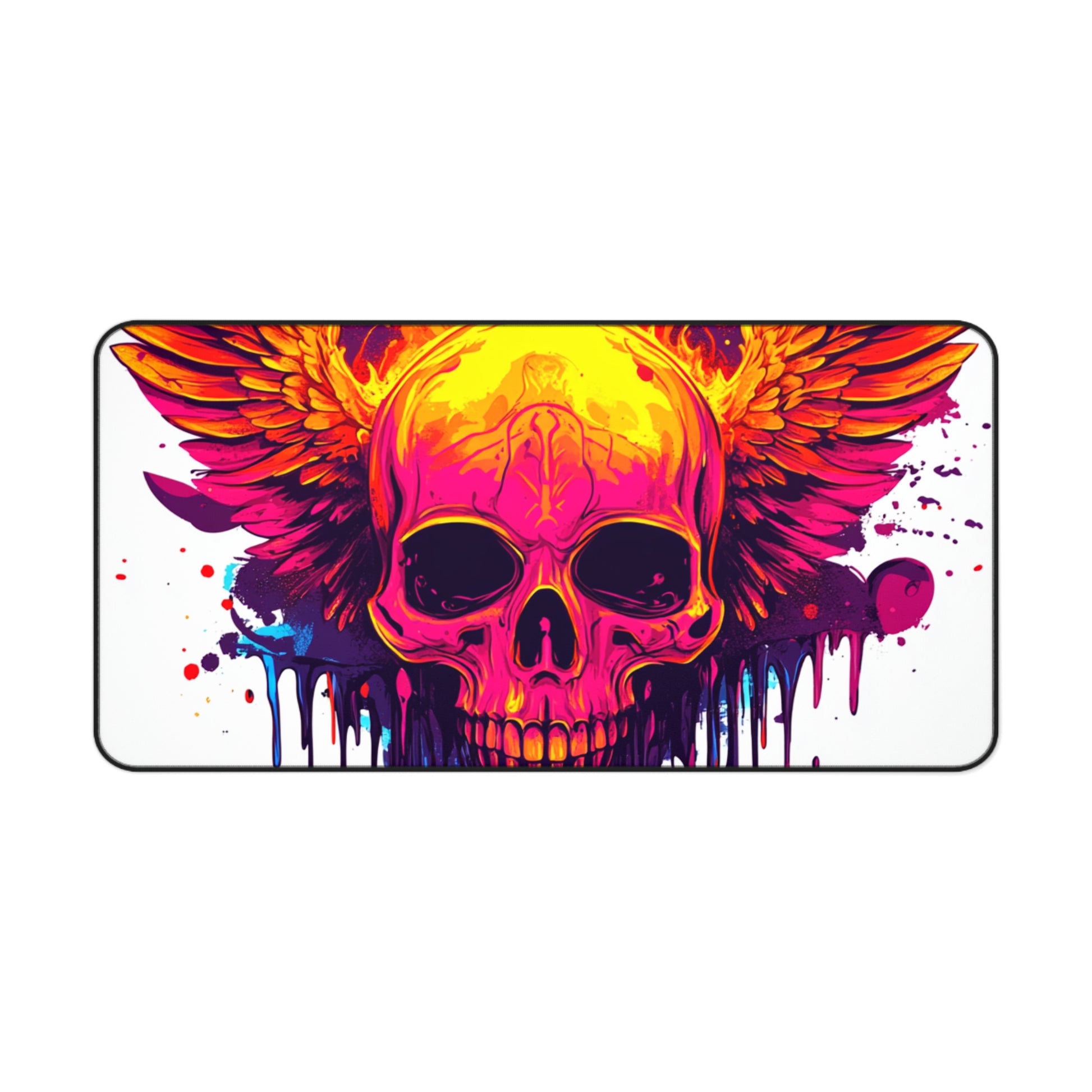 Vibrant Skull Design Desk Mat for Gamers, Office Decor, Unique Gift, Artistic Workspace
