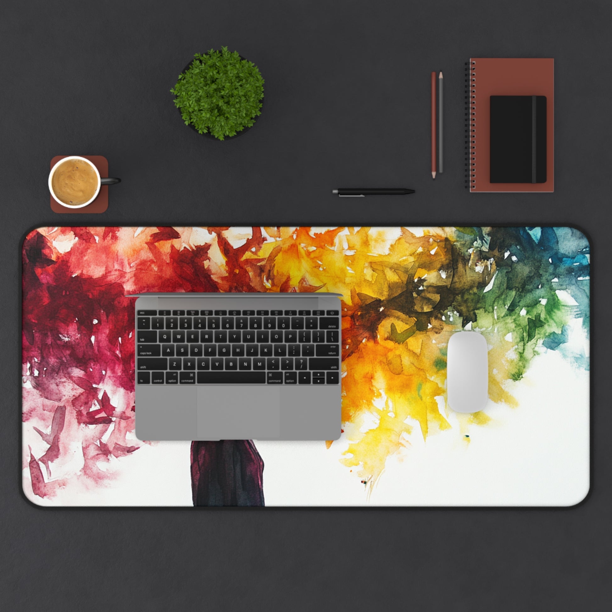 Colorful Butterfly Desk Mat - Creative Office Accessory, Stylish Workspace Decor, Great Gift for Students, Artists, or Nature Lovers
