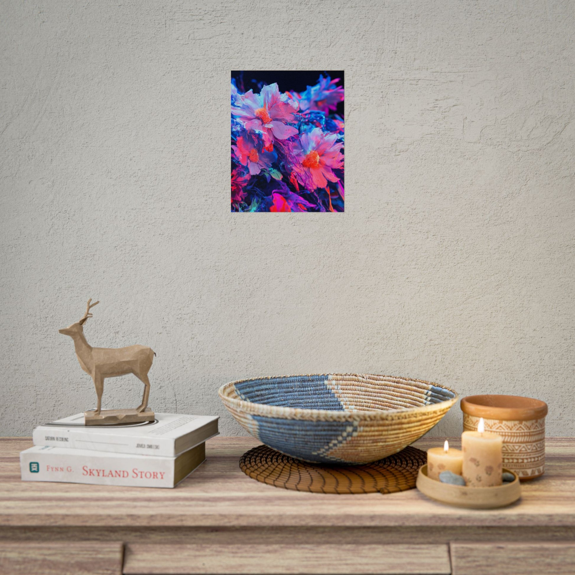 Vibrant Floral Wall Art Prints, Colorful Flower Posters, Home Decor, Boho Wall Art, Gifts for Art Lovers, Modern Room Decor
