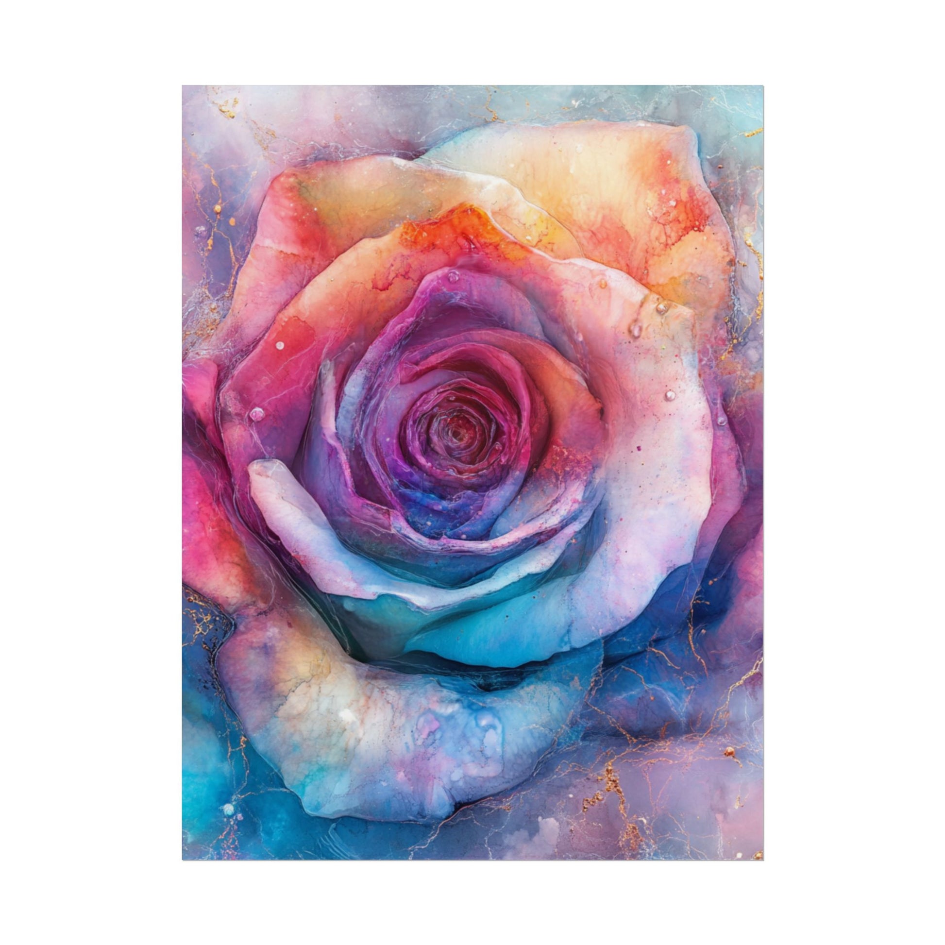 Vibrant Floral Wall Art - Colorful Rose Rolled Posters, Home Decor, Gift for Her, Birthday, Art Print, Boho Decor