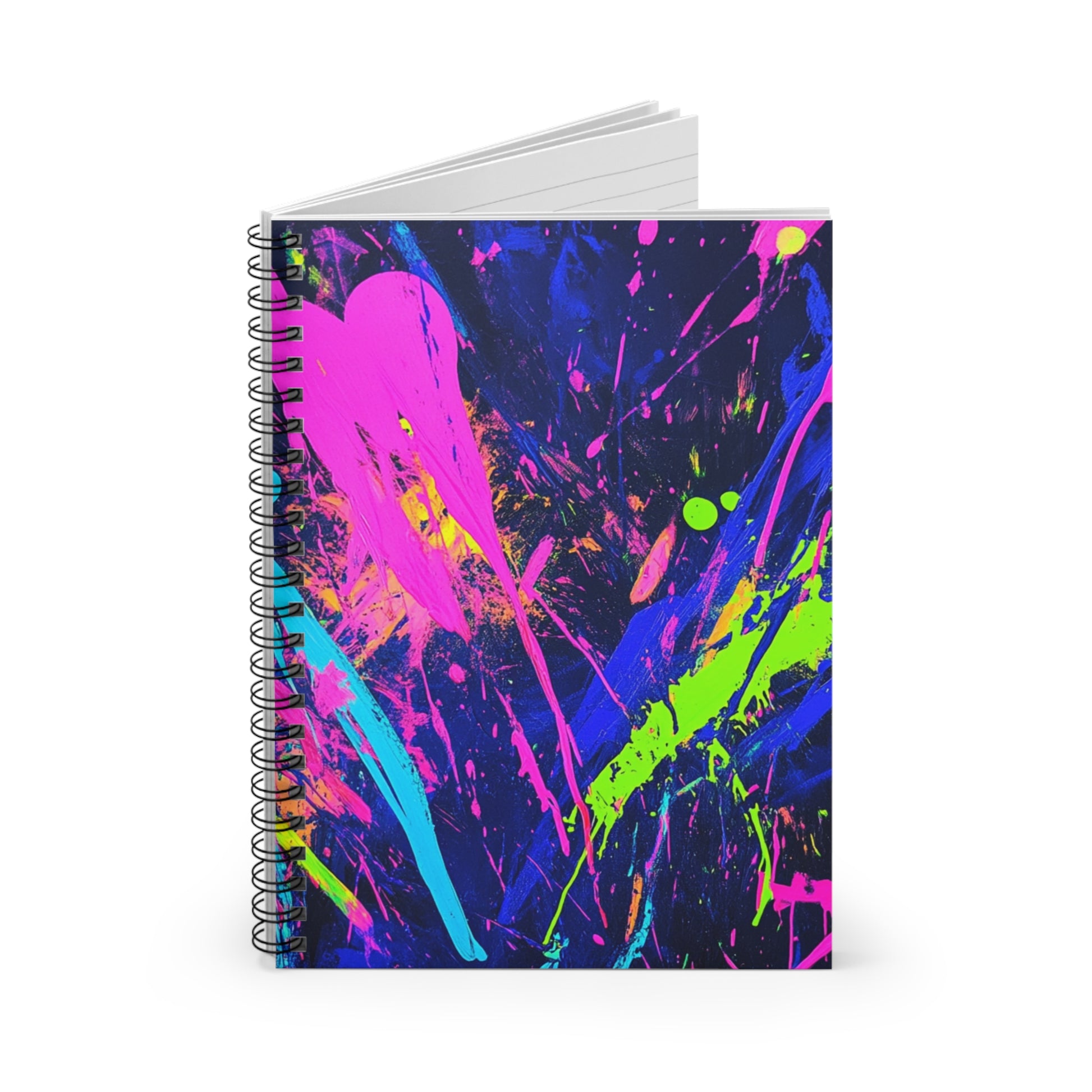 Vibrant Spiral Notebook, Colorful Journal, Abstract Design Notebook, Ruled Line Spiral, Artistic School Supplies, Unique Gift for Creatives