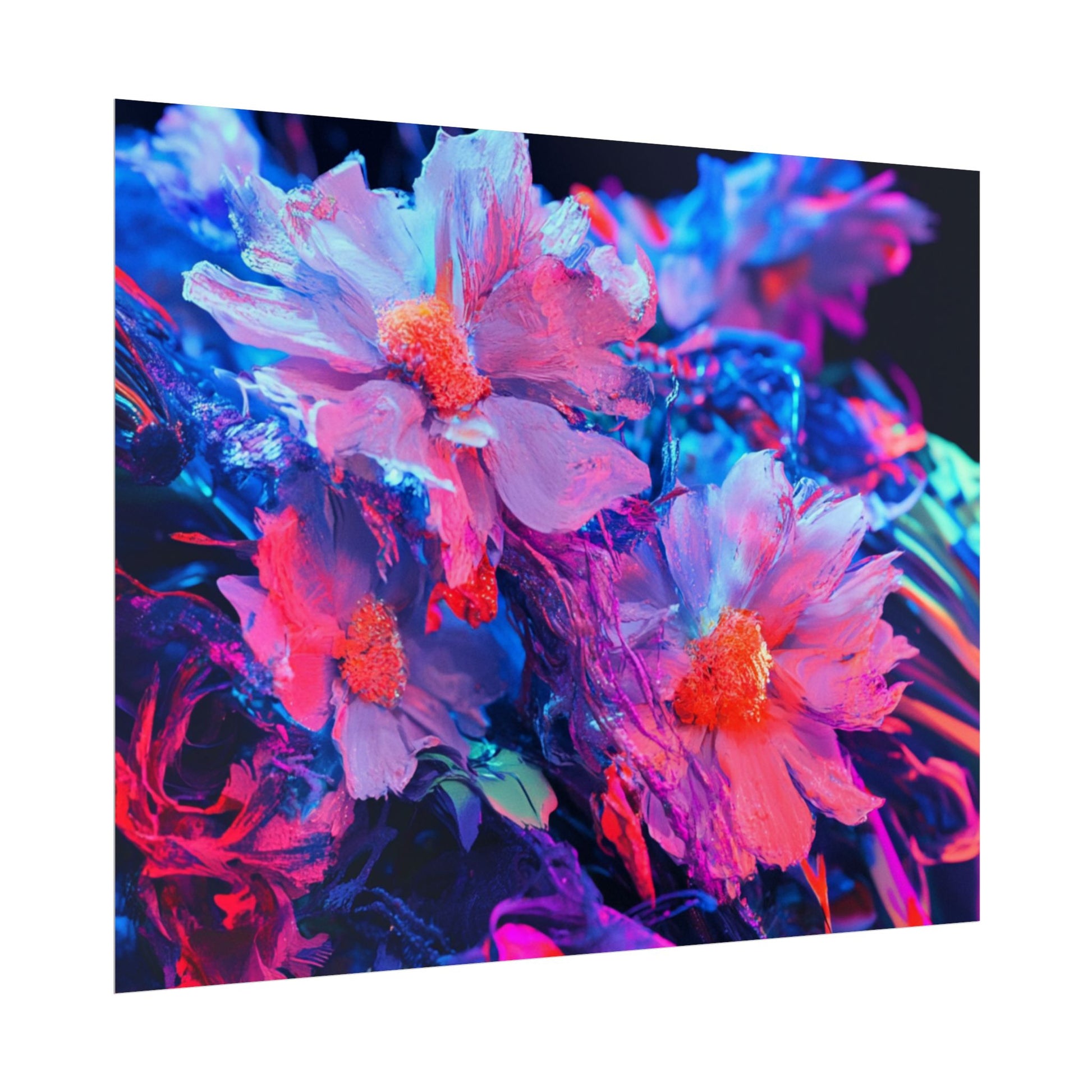 Vibrant Floral Wall Art Prints, Colorful Flower Posters, Home Decor, Boho Wall Art, Gifts for Art Lovers, Modern Room Decor