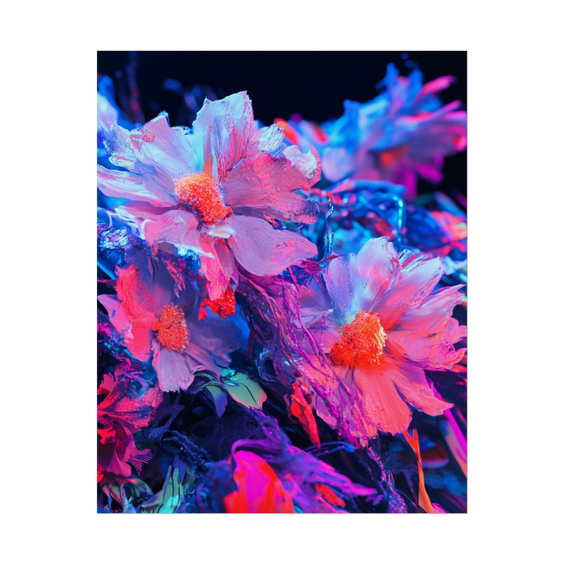 Vibrant Floral Wall Art Prints, Colorful Flower Posters, Home Decor, Boho Wall Art, Gifts for Art Lovers, Modern Room Decor