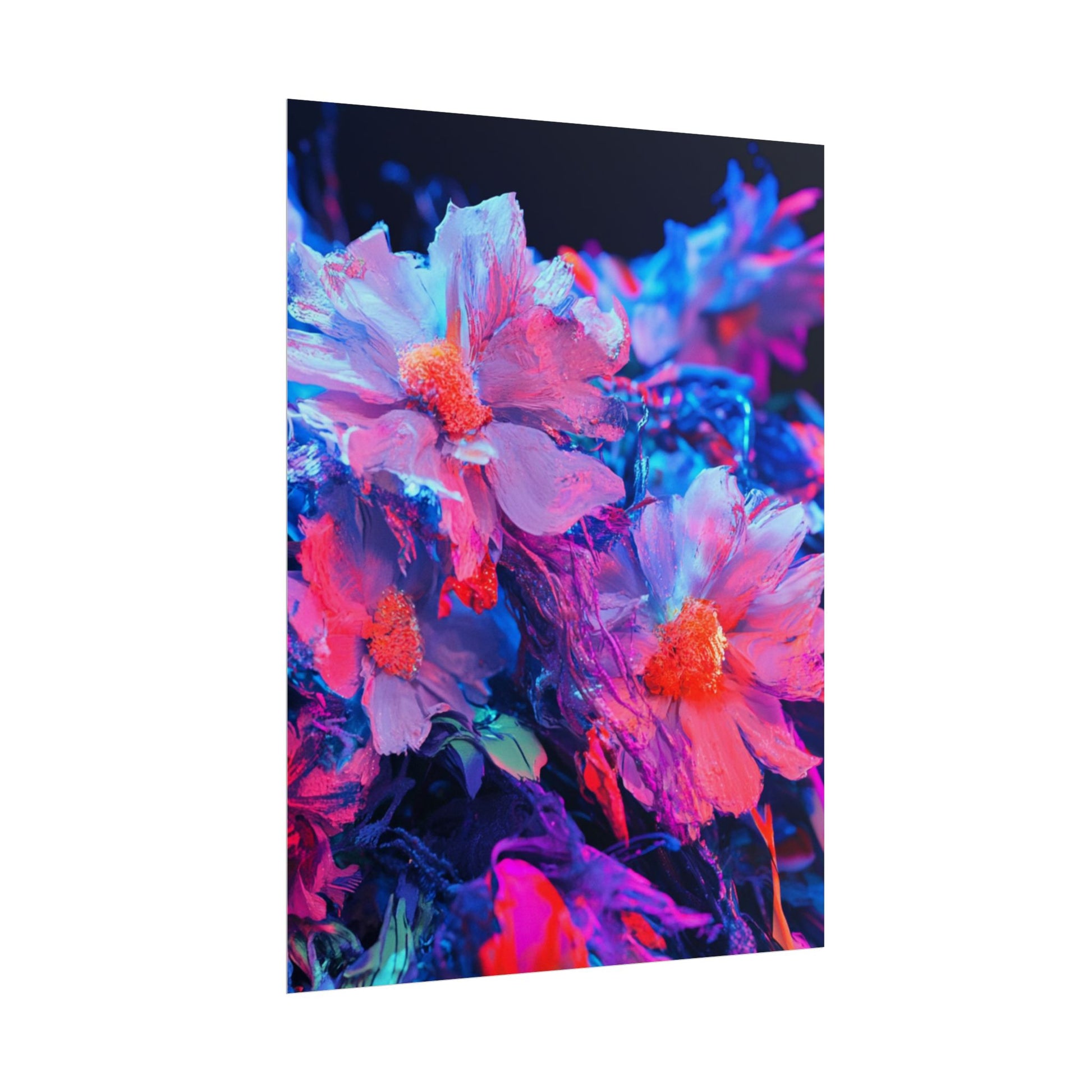 Vibrant Floral Wall Art Prints, Colorful Flower Posters, Home Decor, Boho Wall Art, Gifts for Art Lovers, Modern Room Decor