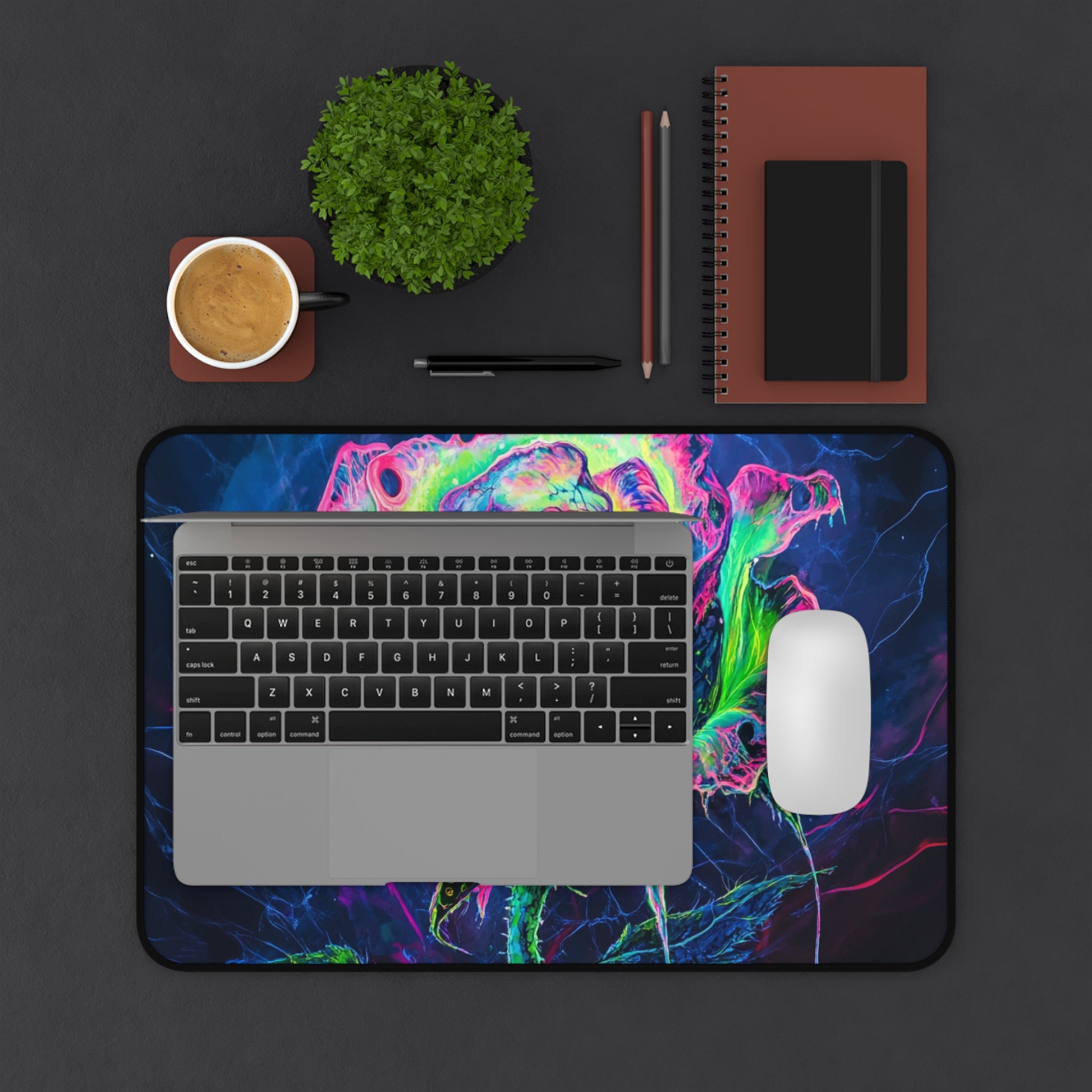 Colorful Rose Desk Mat, Home Office Decor, Gaming Mat, Colorful Mousepad, Floral Desk Accessory, Unique Gift Idea