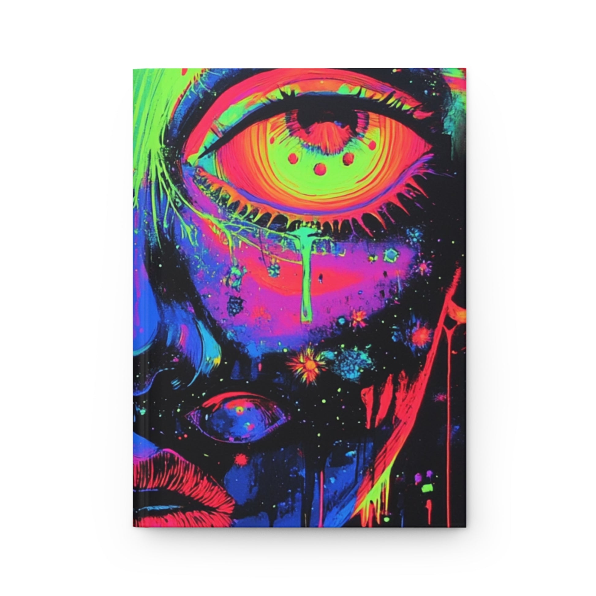 Neon Art Hardcover Journal | Colorful Sketchbook, Gift for Artists, Creative Writing, Personal Diary, Vibrant Stationery