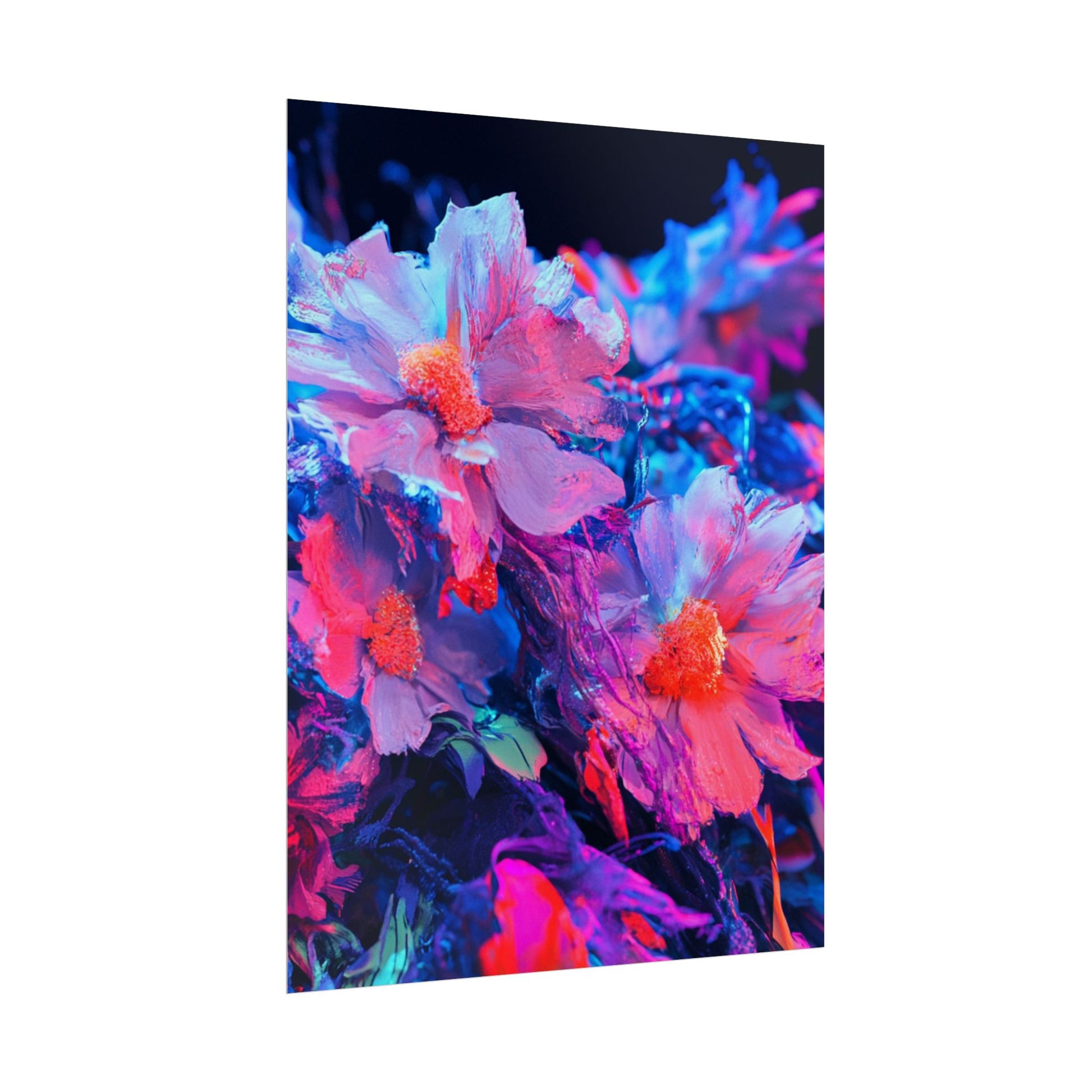 Vibrant Floral Wall Art Prints, Colorful Flower Posters, Home Decor, Boho Wall Art, Gifts for Art Lovers, Modern Room Decor