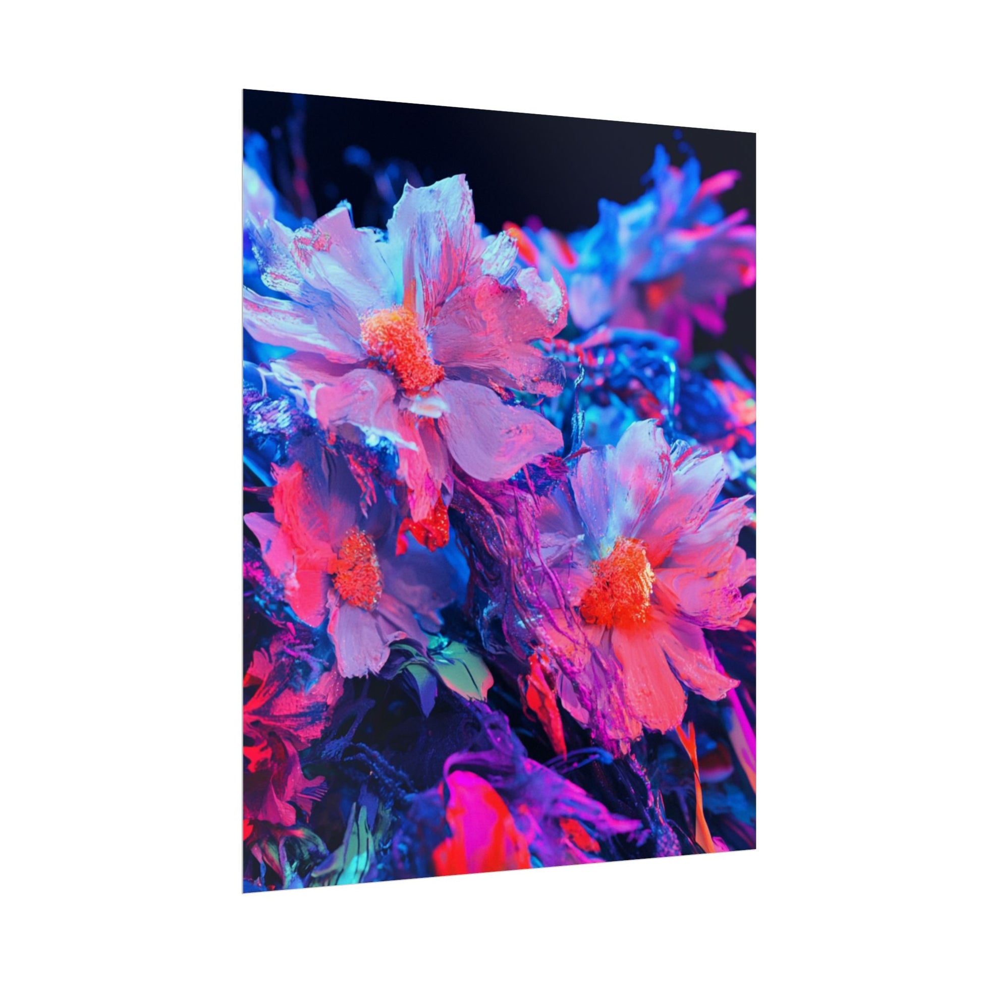 Vibrant Floral Wall Art Prints, Colorful Flower Posters, Home Decor, Boho Wall Art, Gifts for Art Lovers, Modern Room Decor