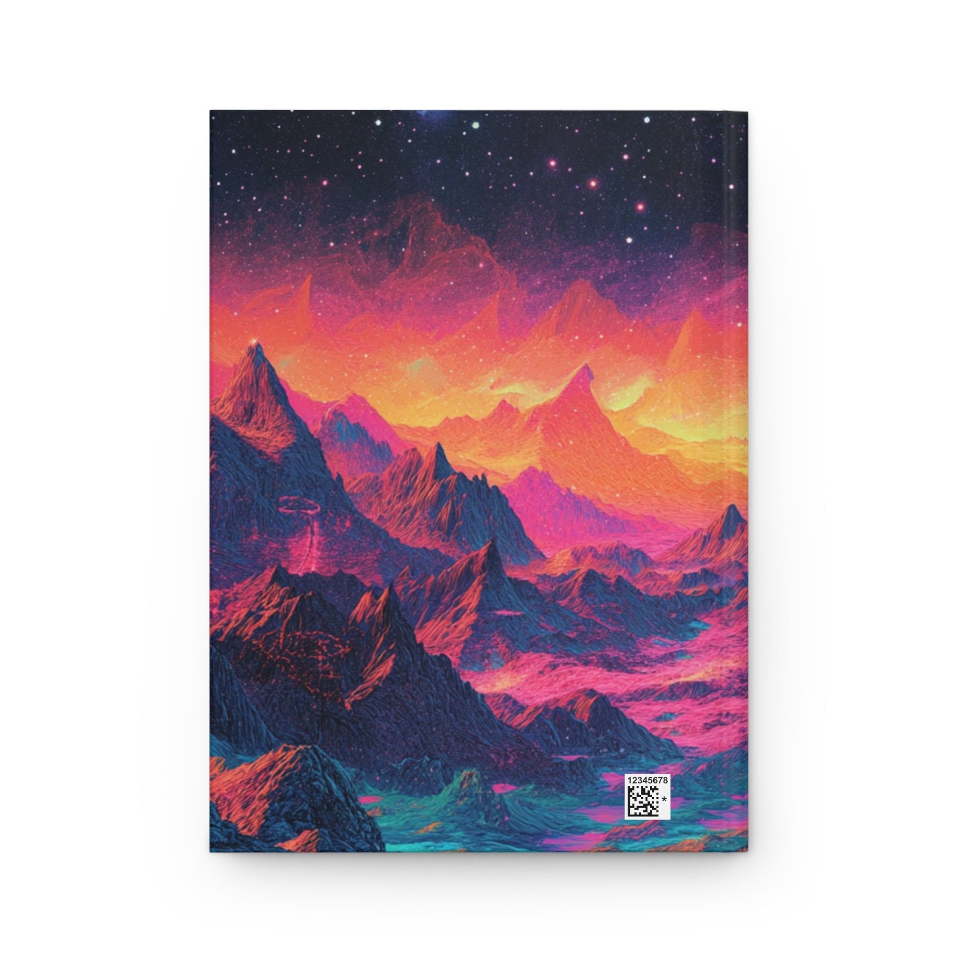 Galactic Mountain Hardcover Journal, Nature Journal, Cosmic Notebook, Celestial Diary, Gift for Writers, Art Journal