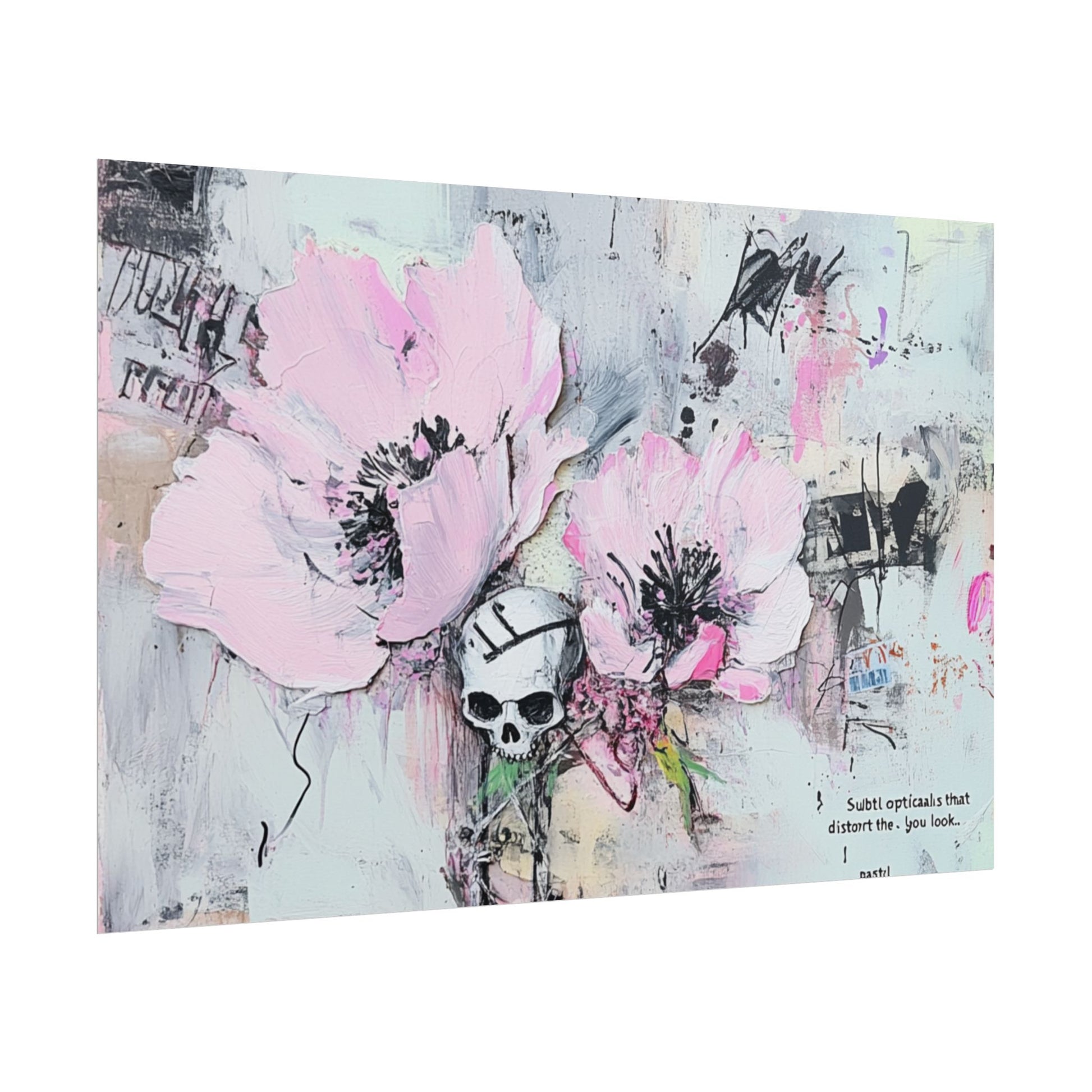 Floral Skull Art Print, Home Decor, Wall Art, Living Room Decor, Gift for Her, Artistic Poster