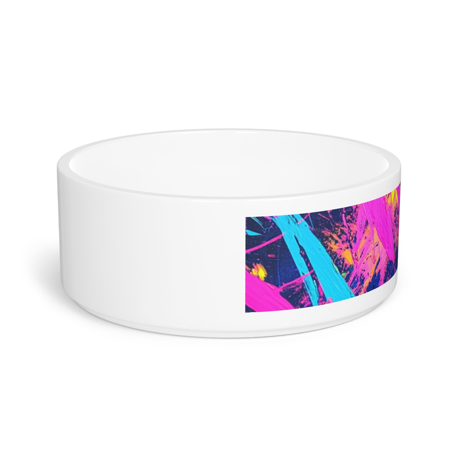 Vibrant Pet Bowl for Stylish Pets, Colorful Dog Dish, Unique Cat Bowl, Decorative Pet Feeding Dish, Modern Pet Accessory