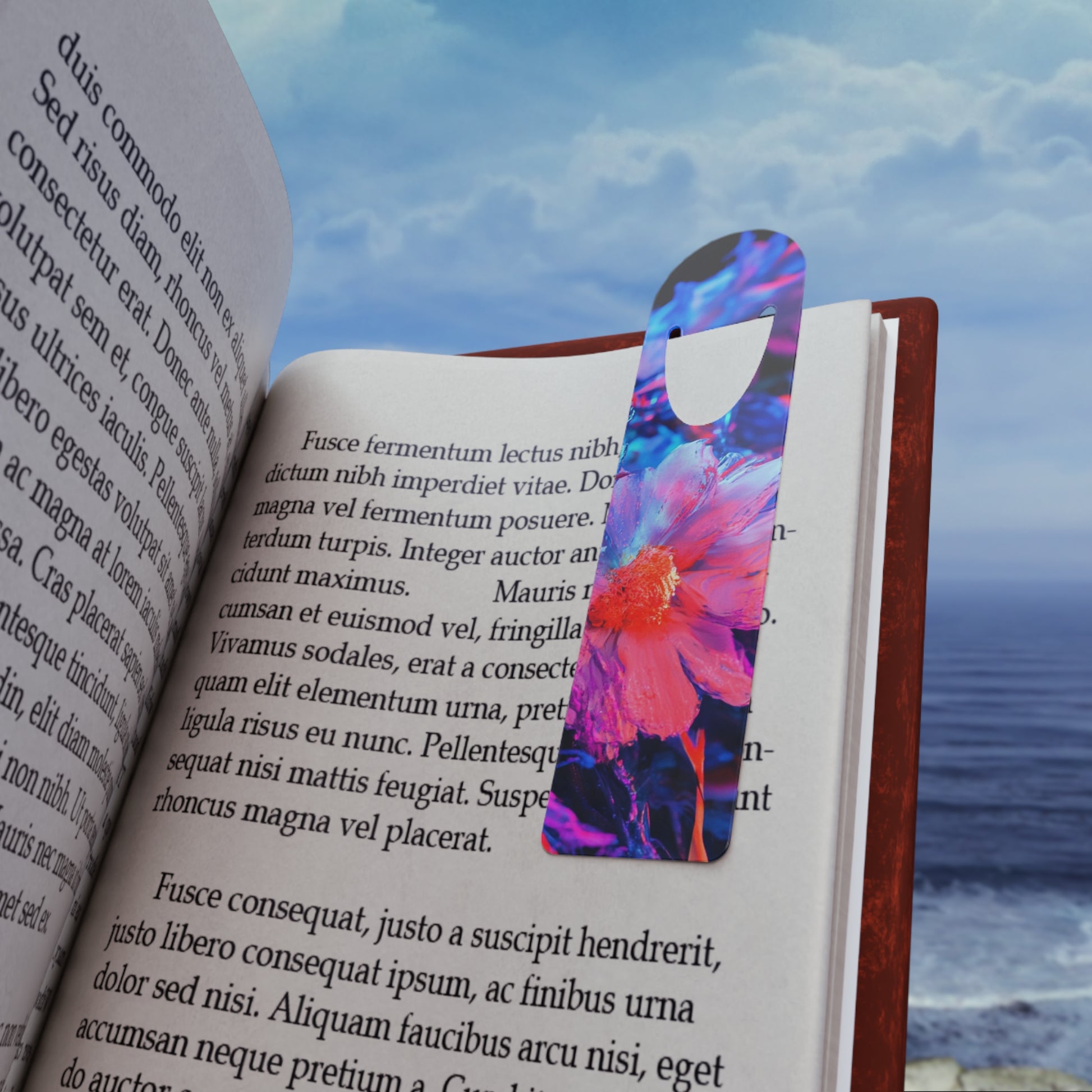 Colorful Floral Bookmark, Vibrant Bookmark, Flower Book Mark, Gift for Readers, Decorative Bookmarks, Journaling Accessories
