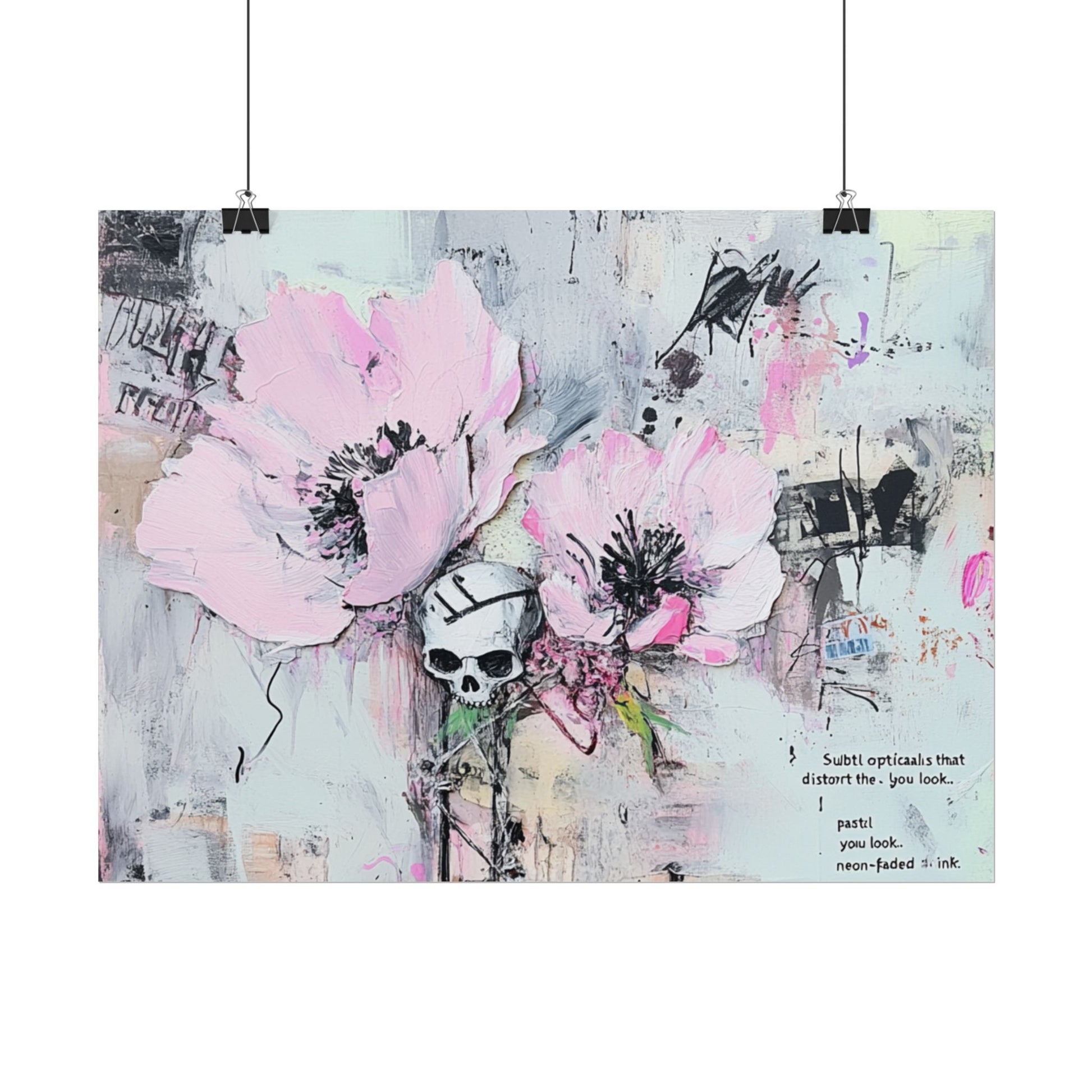 Floral Skull Art Print, Home Decor, Wall Art, Living Room Decor, Gift for Her, Artistic Poster