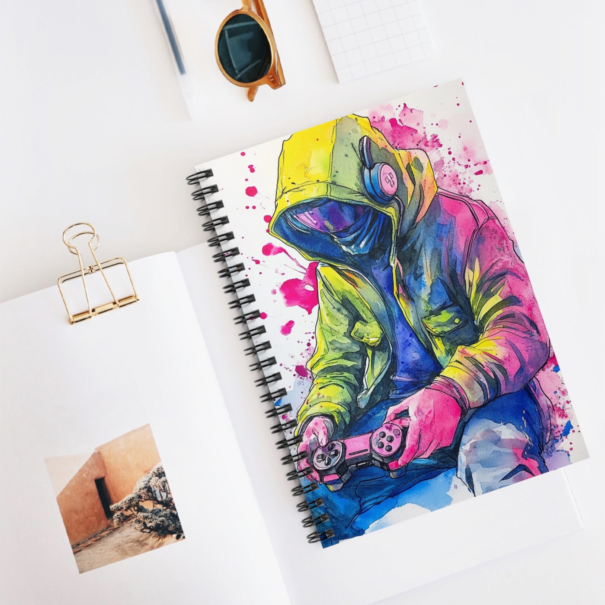 Vibrant Gamer Spiral Notebook - Ruled Line, Perfect for Gaming Notes, Gift for Gamers, School Supplies, Art Sketchbook, Journal