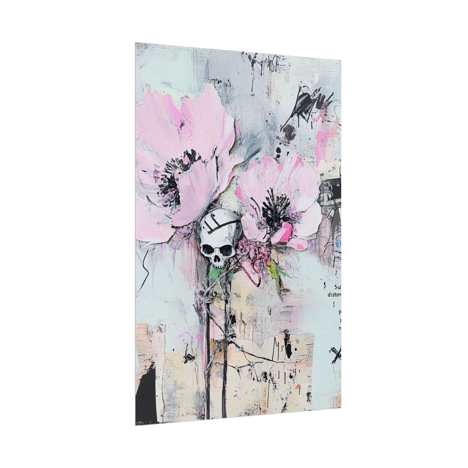 Floral Skull Art Print, Home Decor, Wall Art, Living Room Decor, Gift for Her, Artistic Poster