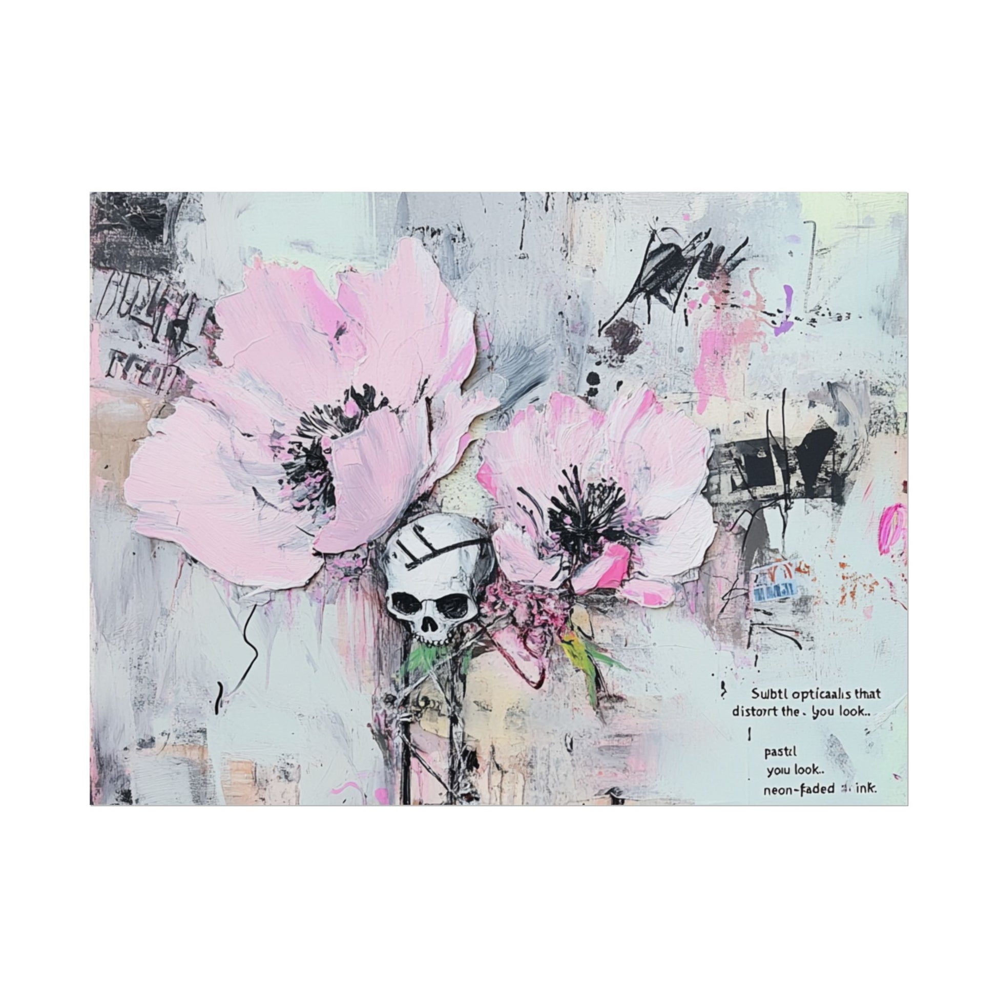 Floral Skull Art Print, Home Decor, Wall Art, Living Room Decor, Gift for Her, Artistic Poster