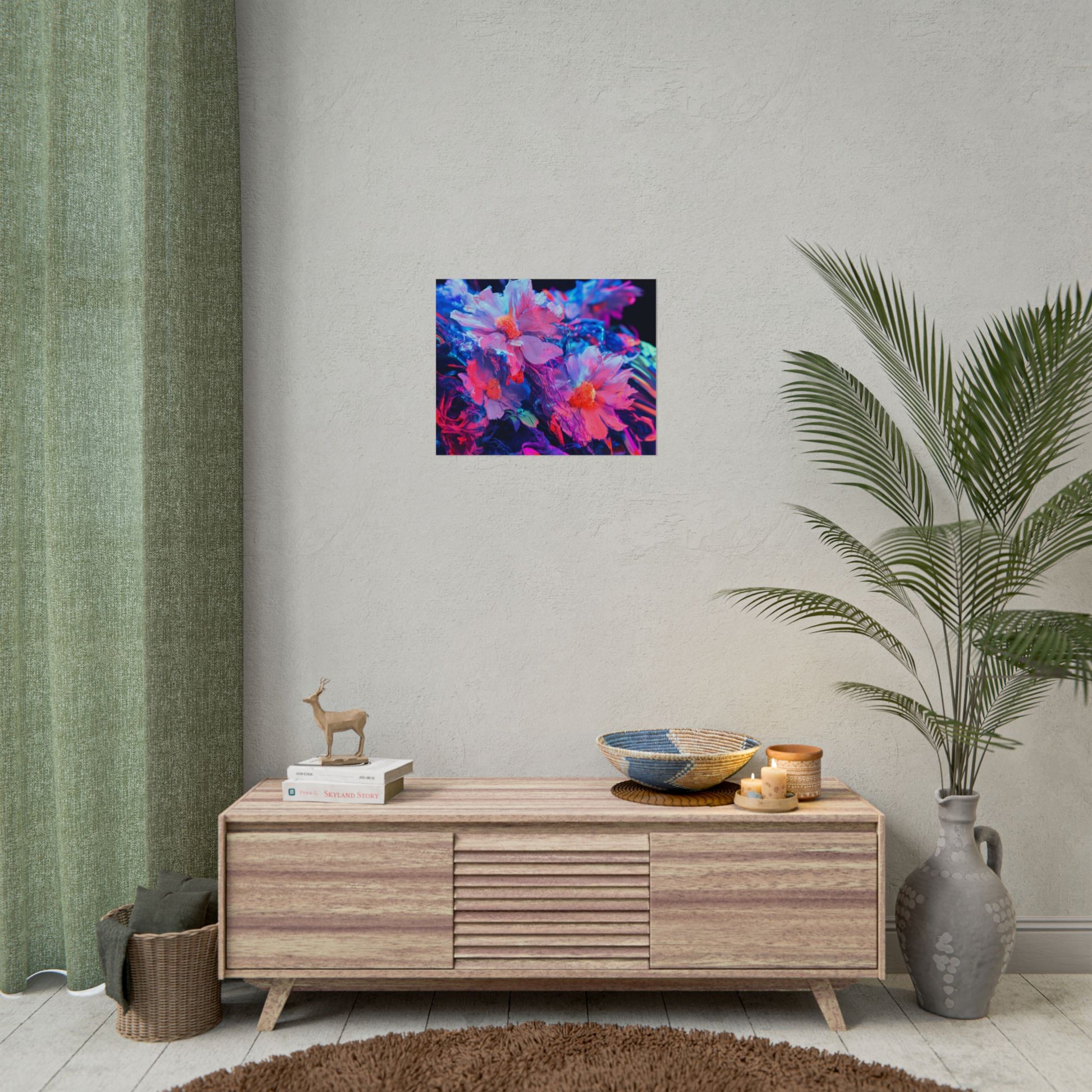 Vibrant Floral Wall Art Prints, Colorful Flower Posters, Home Decor, Boho Wall Art, Gifts for Art Lovers, Modern Room Decor