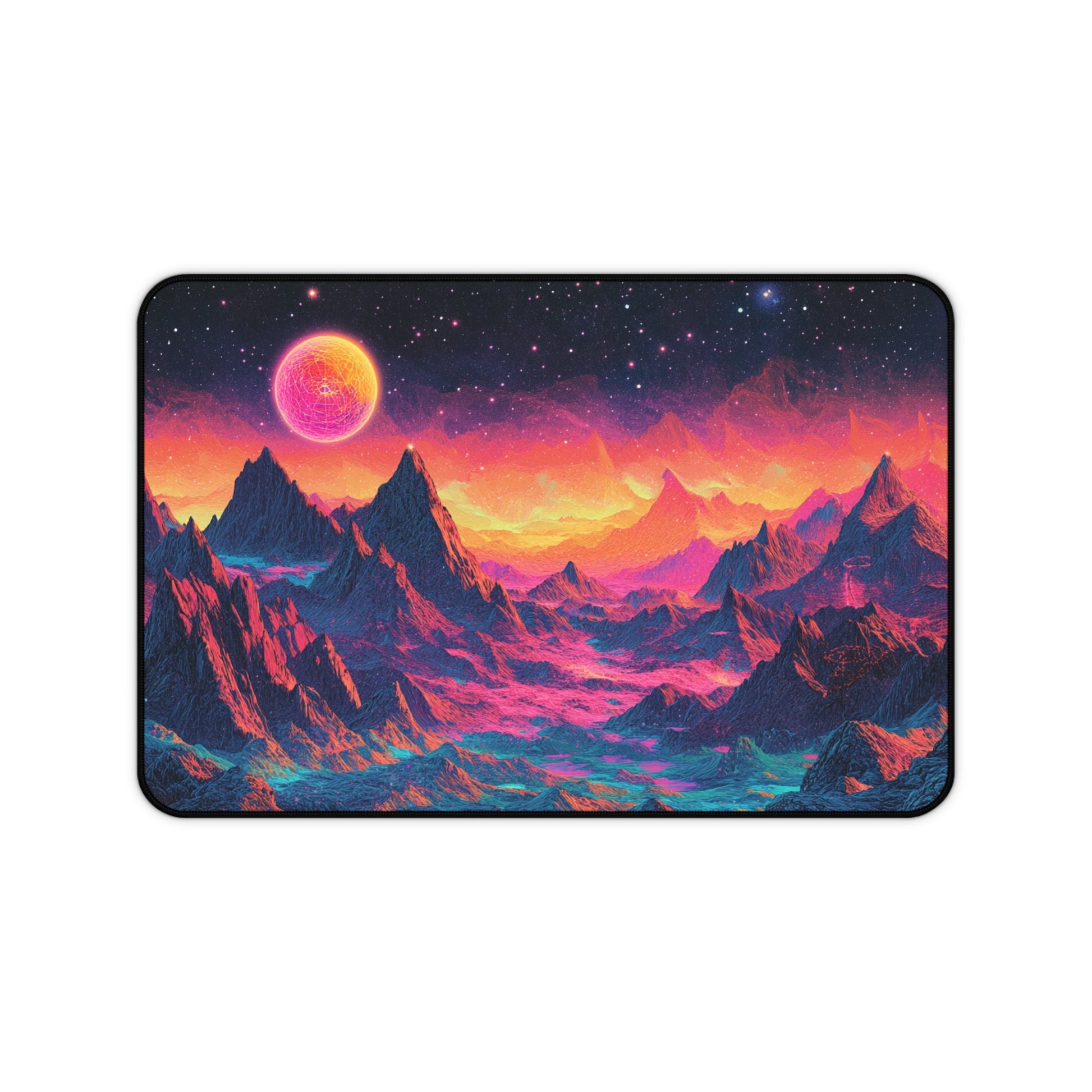 Vibrant Cosmic Desk Mat - Gaming or Office Use, Space Art Mouse Pad, Gift for Tech Lovers, Desk Decor, Unique Workstation Accessory