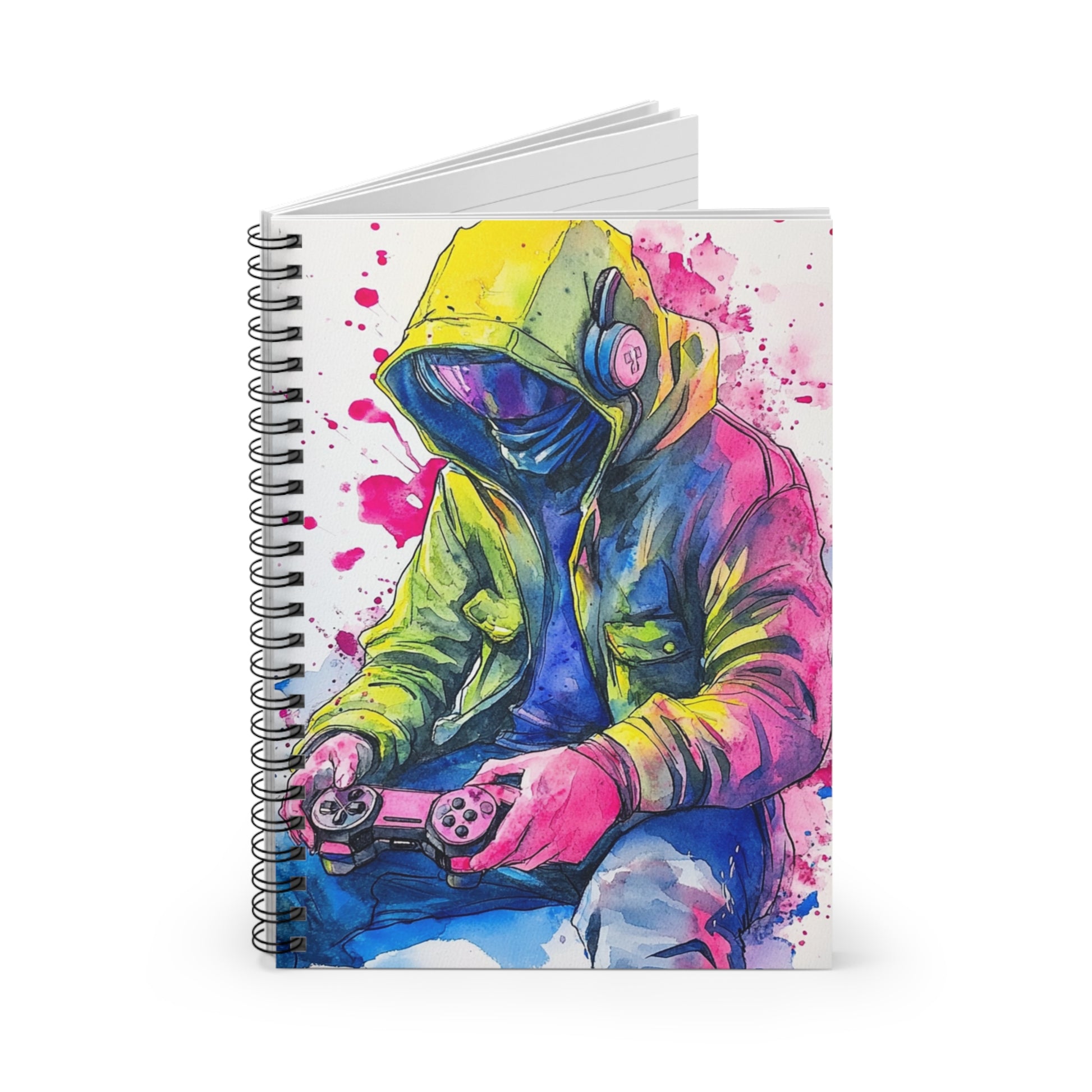 Vibrant Gamer Spiral Notebook - Ruled Line, Perfect for Gaming Notes, Gift for Gamers, School Supplies, Art Sketchbook, Journal