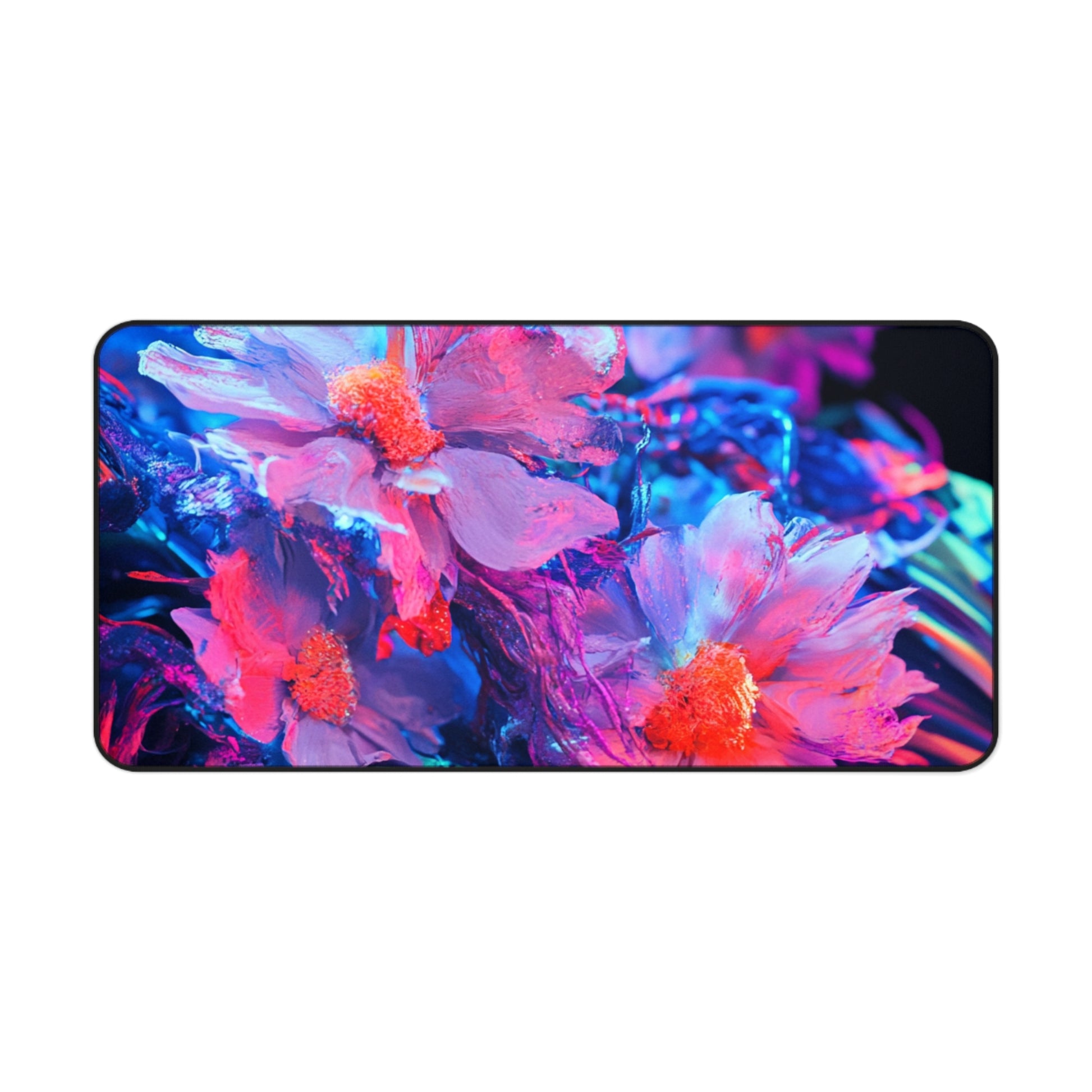 Vibrant Floral Desk Mat, Desk Organizer, Office Decor, Colorful Mouse Pad, Gift for Students, Home Office Essentials