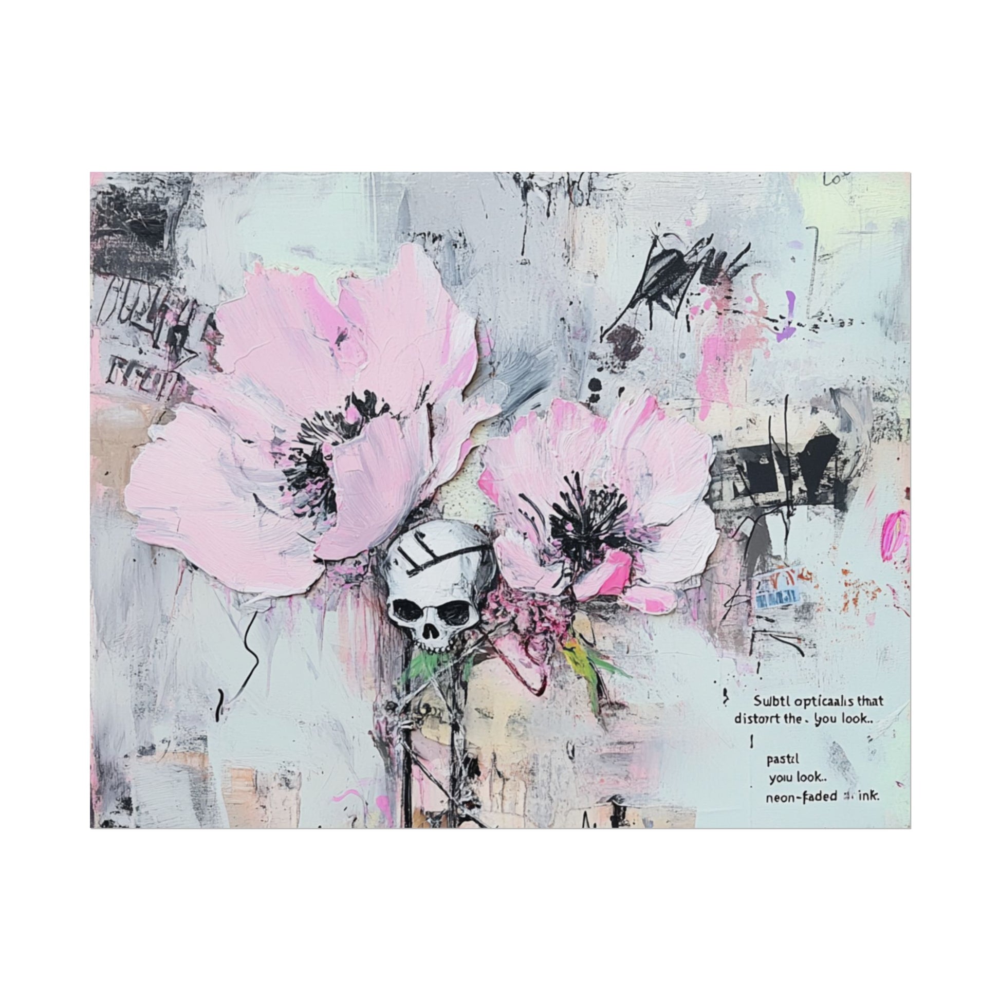 Floral Skull Art Print, Home Decor, Wall Art, Living Room Decor, Gift for Her, Artistic Poster