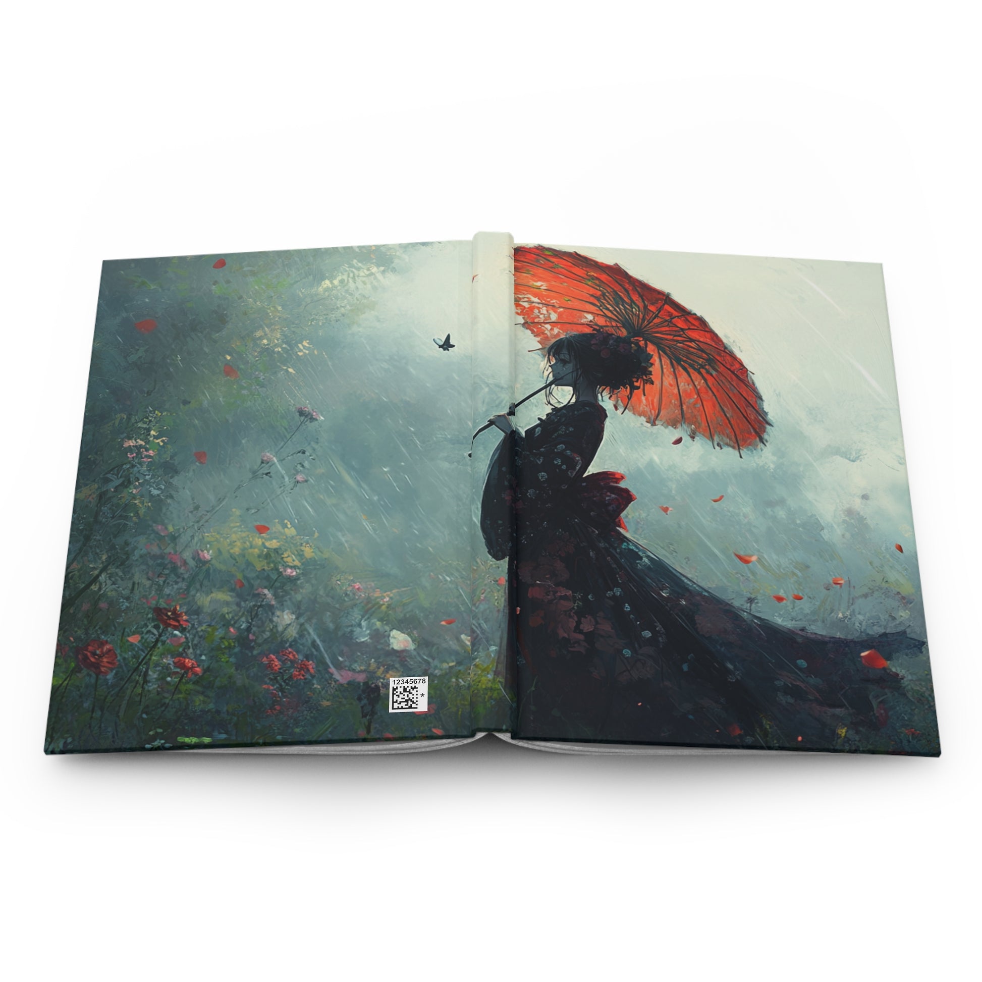 Elegant Hardcover Journal for Creative Souls, Writing, Journaling, Gift for Artists, Personal Diary, Black and Red Design