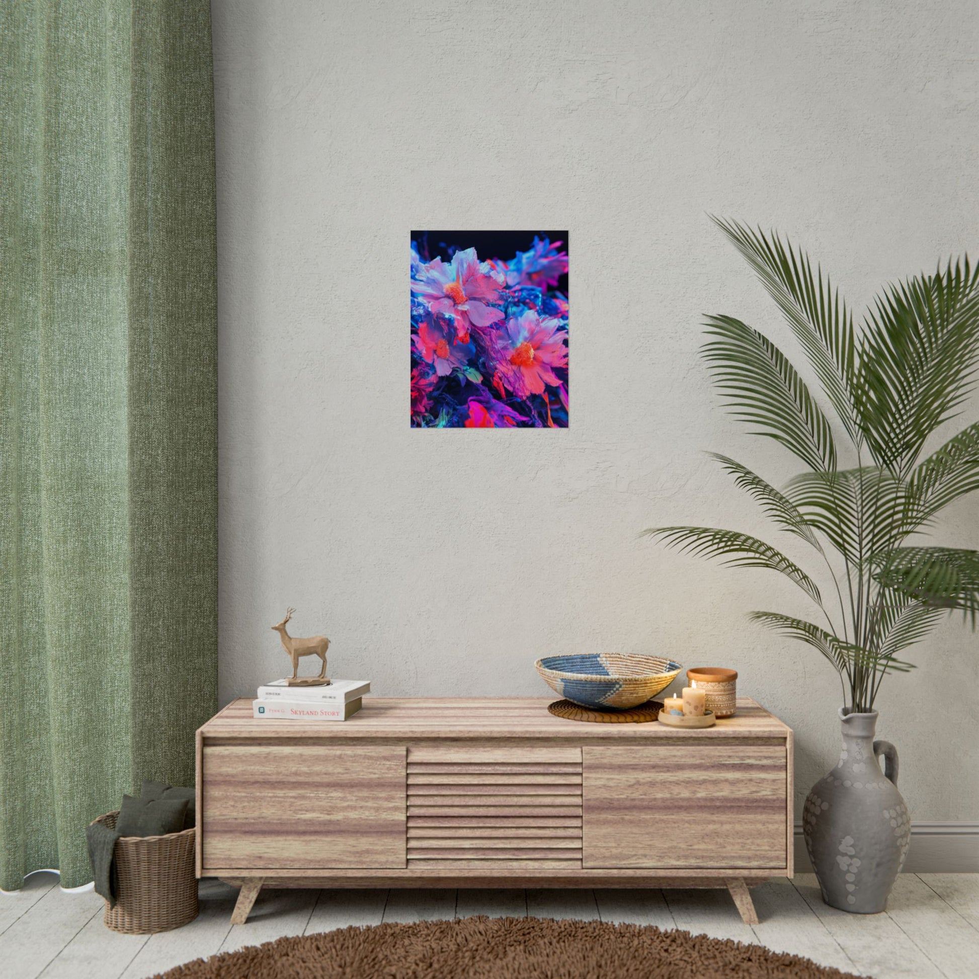 Vibrant Floral Wall Art Prints, Colorful Flower Posters, Home Decor, Boho Wall Art, Gifts for Art Lovers, Modern Room Decor