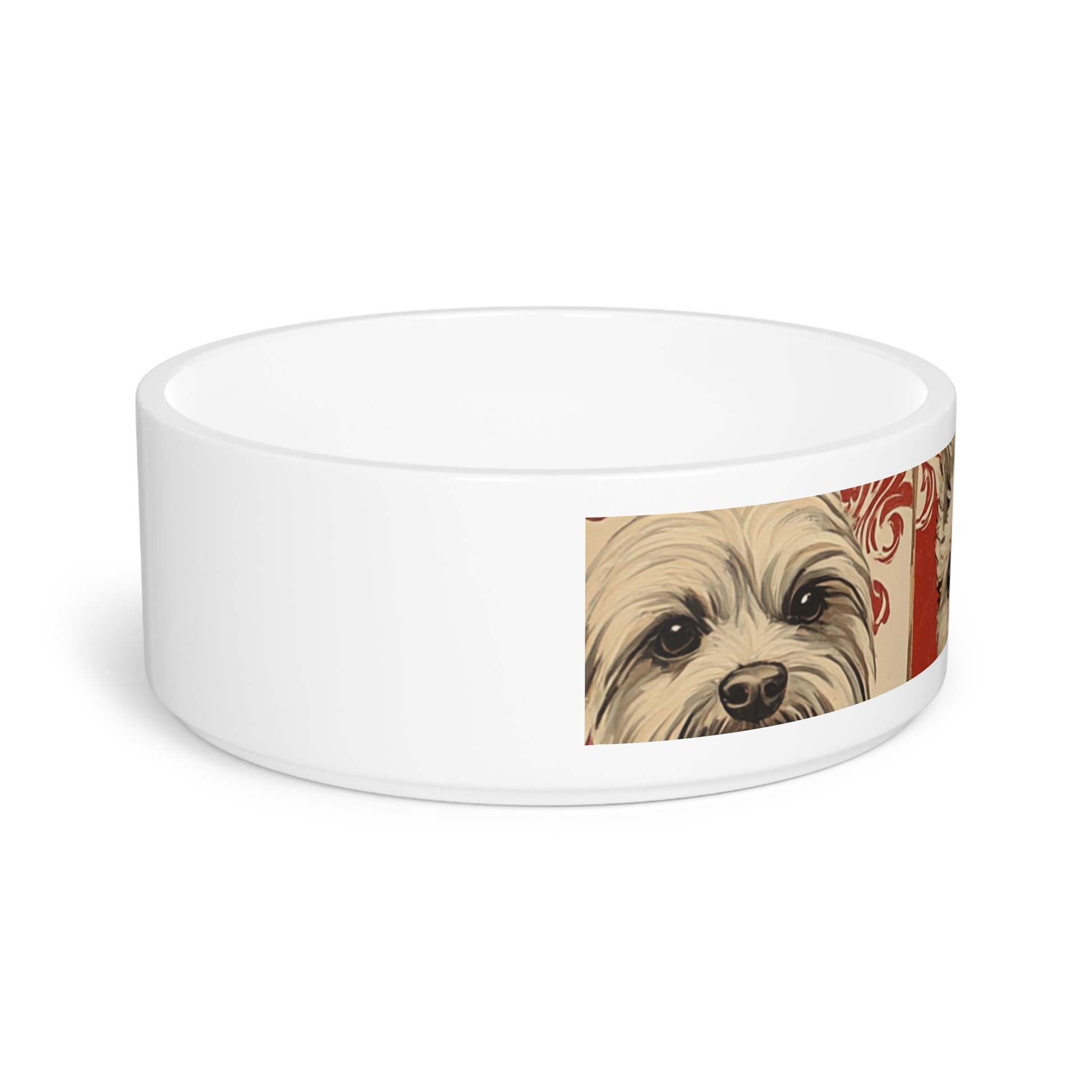Vintage Dog Portrait Pet Bowl | Personalized Dog Dish, Pet Feeding Bowl, Dog Lover Gift, Chic Pet Accessory, Unique Dog Bowls