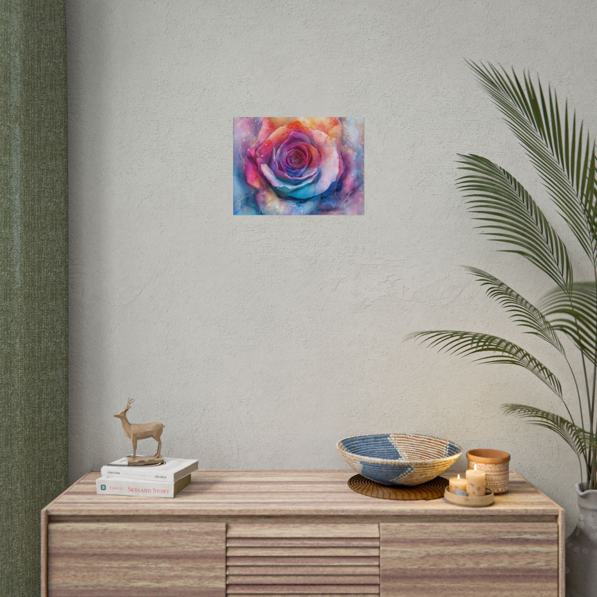 Vibrant Floral Wall Art - Colorful Rose Rolled Posters, Home Decor, Gift for Her, Birthday, Art Print, Boho Decor