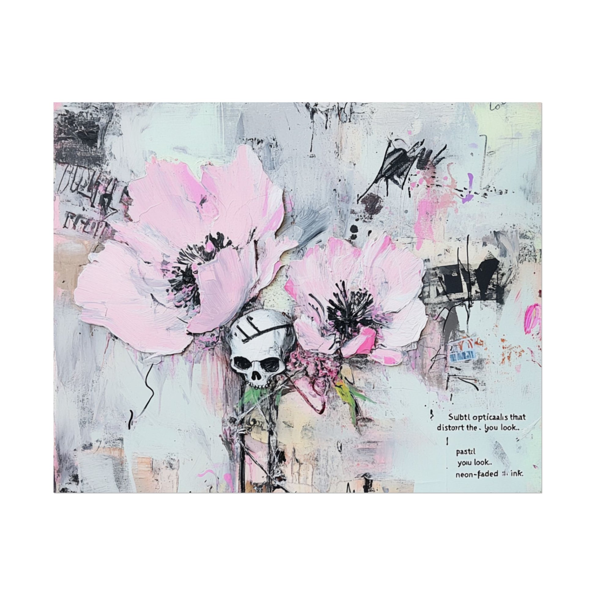 Floral Skull Art Print, Home Decor, Wall Art, Living Room Decor, Gift for Her, Artistic Poster
