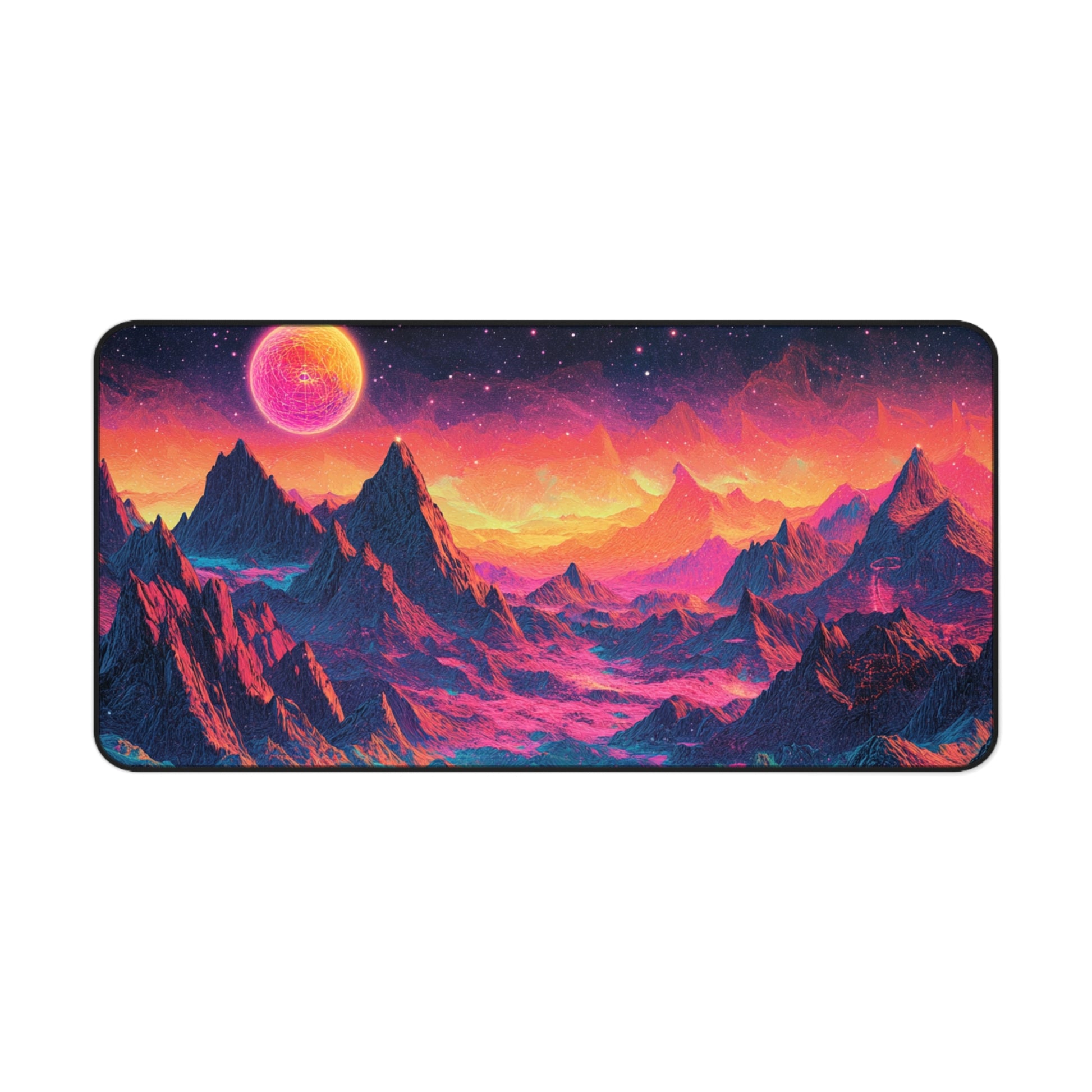 Vibrant Cosmic Desk Mat - Gaming or Office Use, Space Art Mouse Pad, Gift for Tech Lovers, Desk Decor, Unique Workstation Accessory
