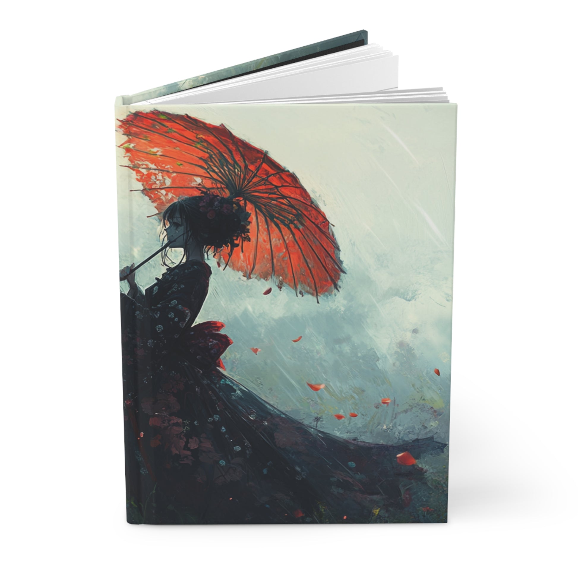Elegant Hardcover Journal for Creative Souls, Writing, Journaling, Gift for Artists, Personal Diary, Black and Red Design