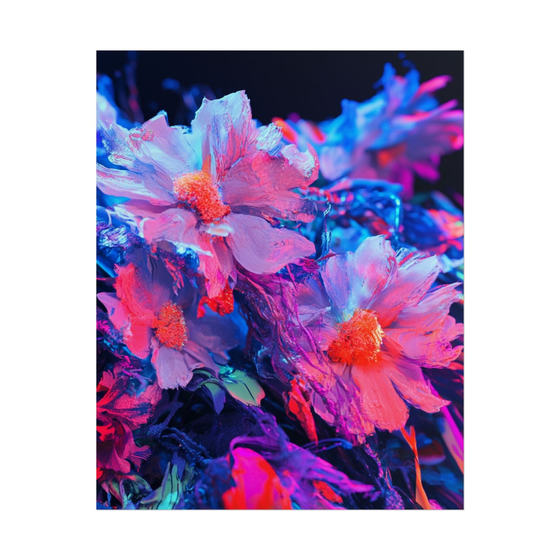 Vibrant Floral Wall Art Prints, Colorful Flower Posters, Home Decor, Boho Wall Art, Gifts for Art Lovers, Modern Room Decor