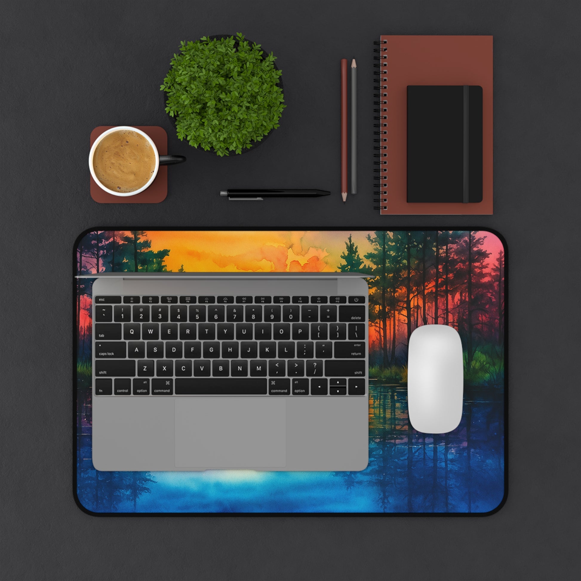Vibrant Landscape Desk Mat - Nature-Inspired Office Decor for Home and Work, Mouse Pad, Gift for Nature Lovers, Eco-Friendly