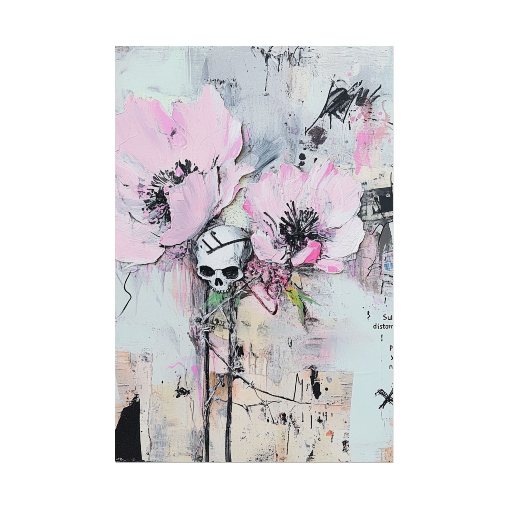 Floral Skull Art Print, Home Decor, Wall Art, Living Room Decor, Gift for Her, Artistic Poster