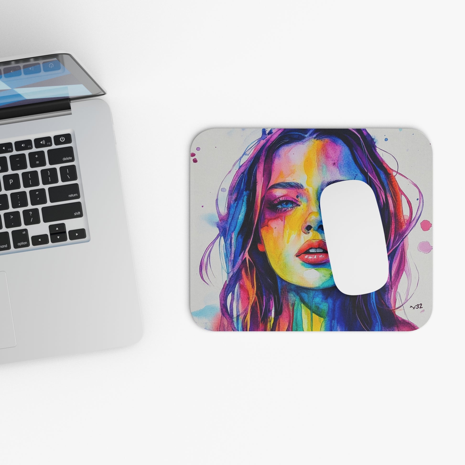 Vibrant Art Mouse Pad, Colorful Desk Accessory, Gift for Artists, Home Office Decor, Unique Computer Mousepad