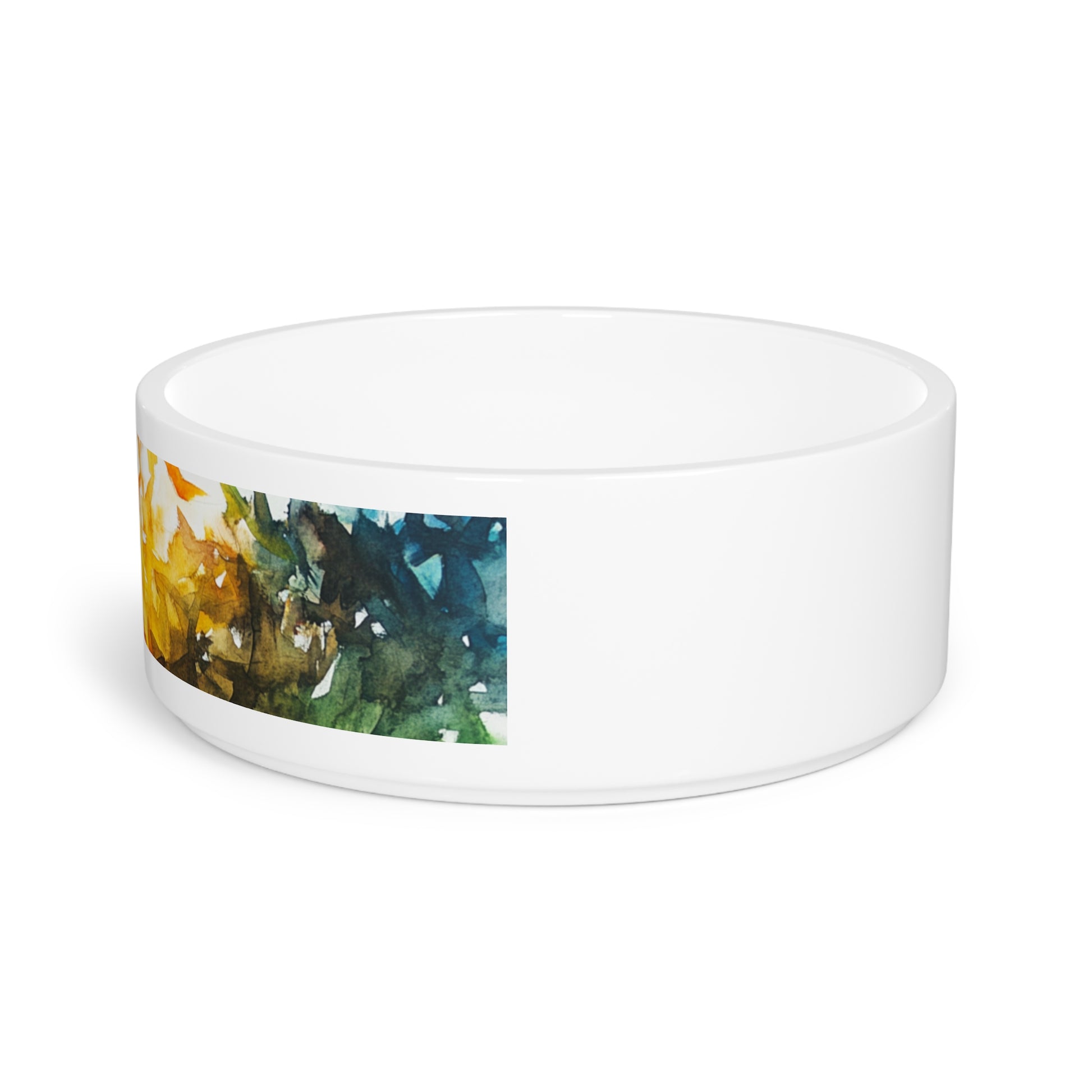 Vibrant Leaf Print Pet Bowl | Stylish Dog Dish, Cat Feeders, Home Decor, Fall Gifts, Pet Supplies