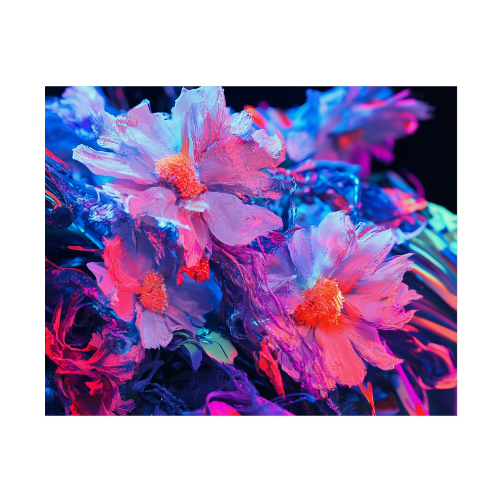 Vibrant Floral Wall Art Prints, Colorful Flower Posters, Home Decor, Boho Wall Art, Gifts for Art Lovers, Modern Room Decor