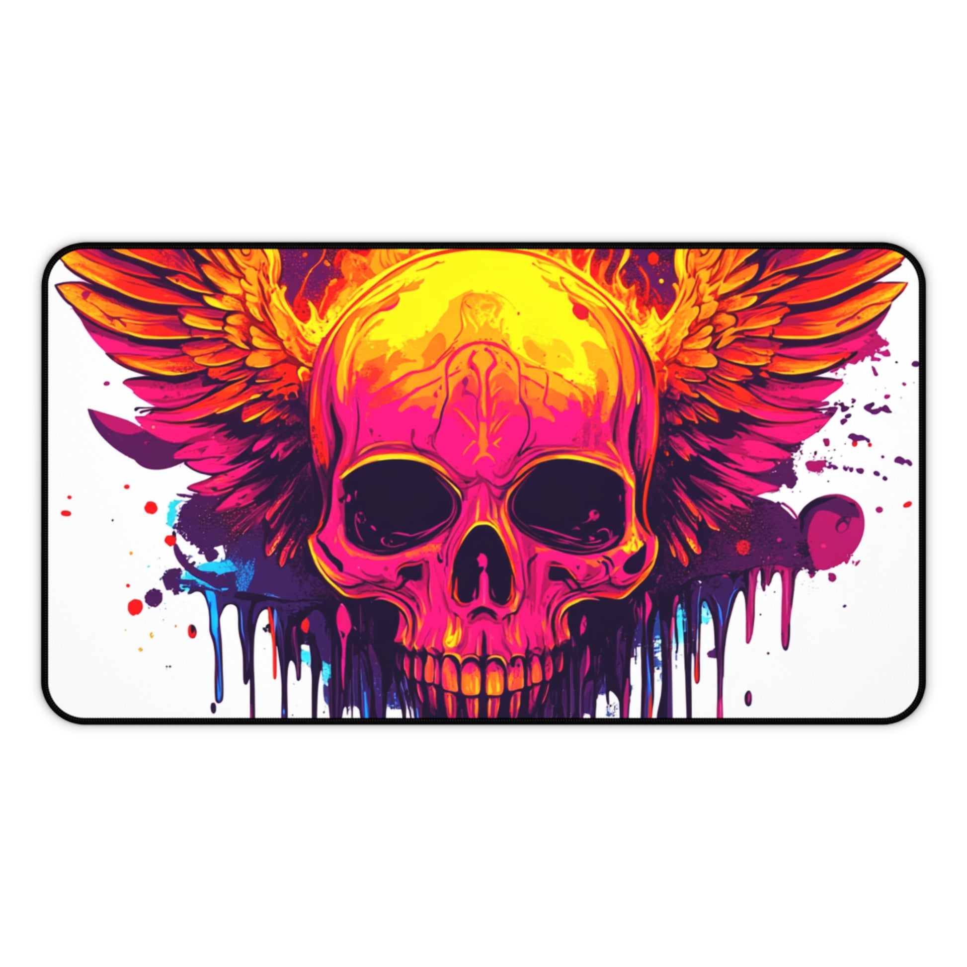Vibrant Skull Design Desk Mat for Gamers, Office Decor, Unique Gift, Artistic Workspace