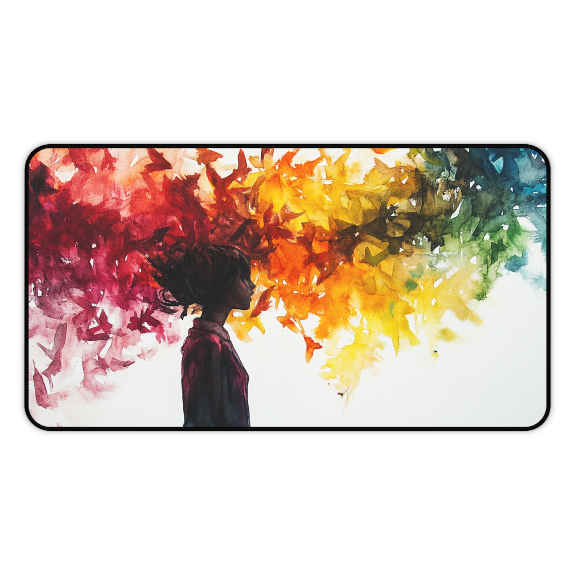 Colorful Butterfly Desk Mat - Creative Office Accessory, Stylish Workspace Decor, Great Gift for Students, Artists, or Nature Lovers