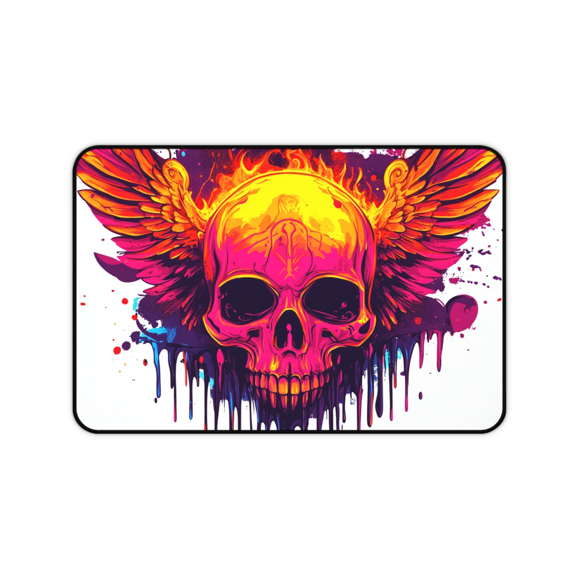 Vibrant Skull Design Desk Mat for Gamers, Office Decor, Unique Gift, Artistic Workspace
