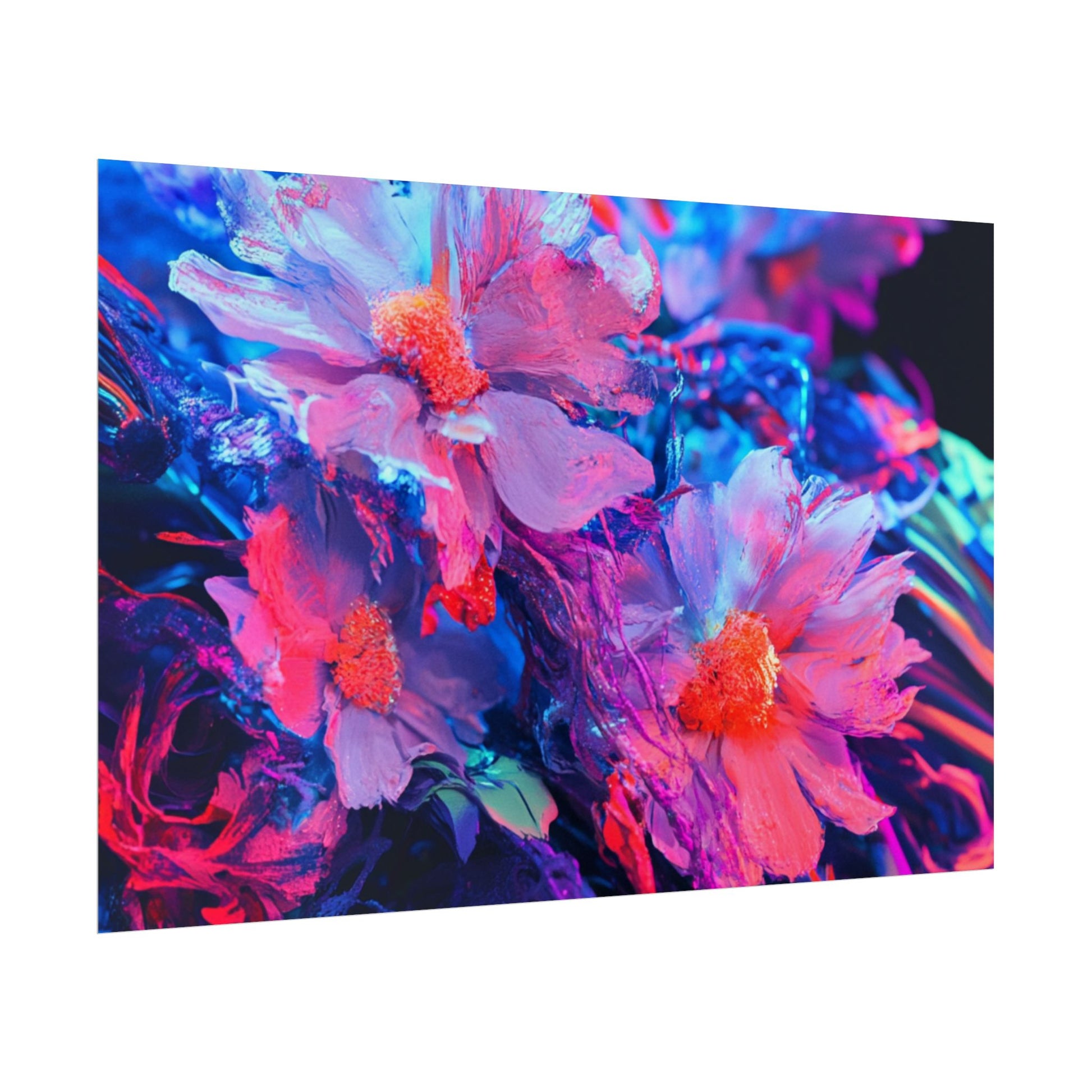 Vibrant Floral Wall Art Prints, Colorful Flower Posters, Home Decor, Boho Wall Art, Gifts for Art Lovers, Modern Room Decor