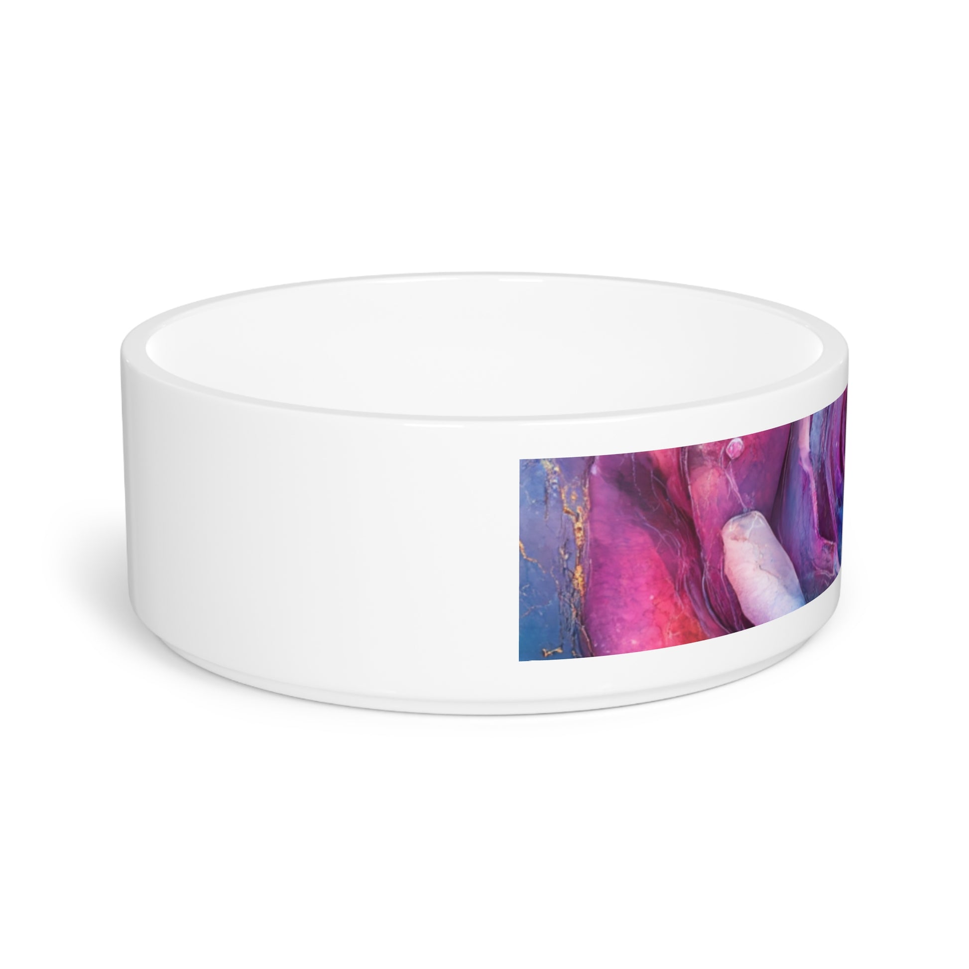 Vibrant Floral Pet Bowl – Personalized Pet Dish, Dog Bowl, Cat Bowl, Unique Pet Gift, Customizable Food Bowl