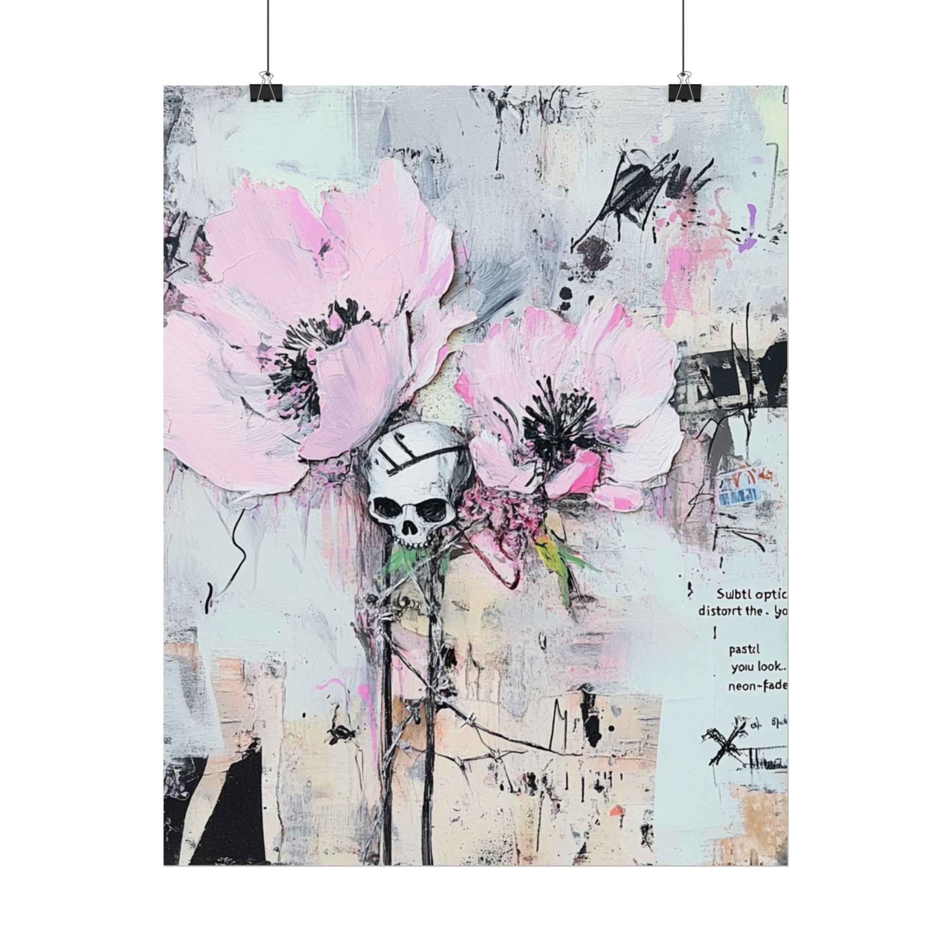 Floral Skull Art Print, Home Decor, Wall Art, Living Room Decor, Gift for Her, Artistic Poster