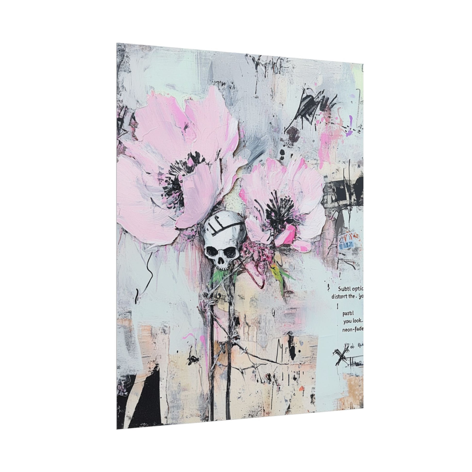 Floral Skull Art Print, Home Decor, Wall Art, Living Room Decor, Gift for Her, Artistic Poster