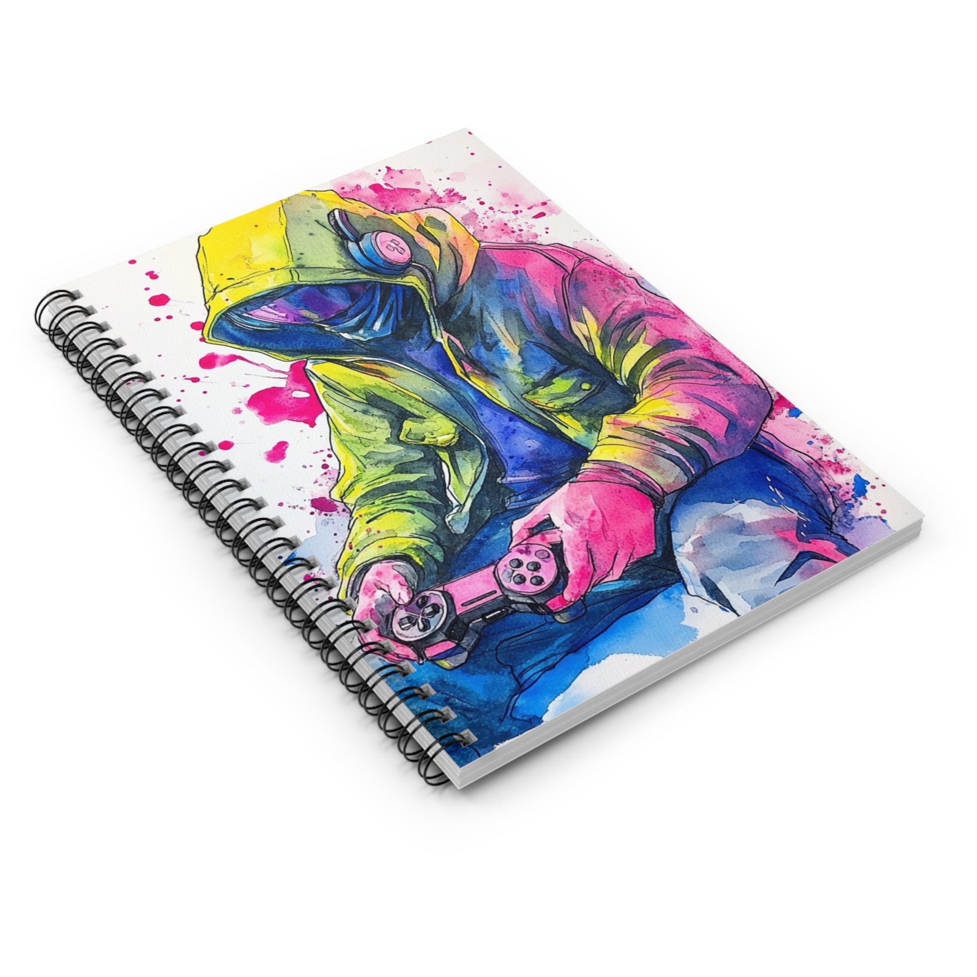 Vibrant Gamer Spiral Notebook - Ruled Line, Perfect for Gaming Notes, Gift for Gamers, School Supplies, Art Sketchbook, Journal
