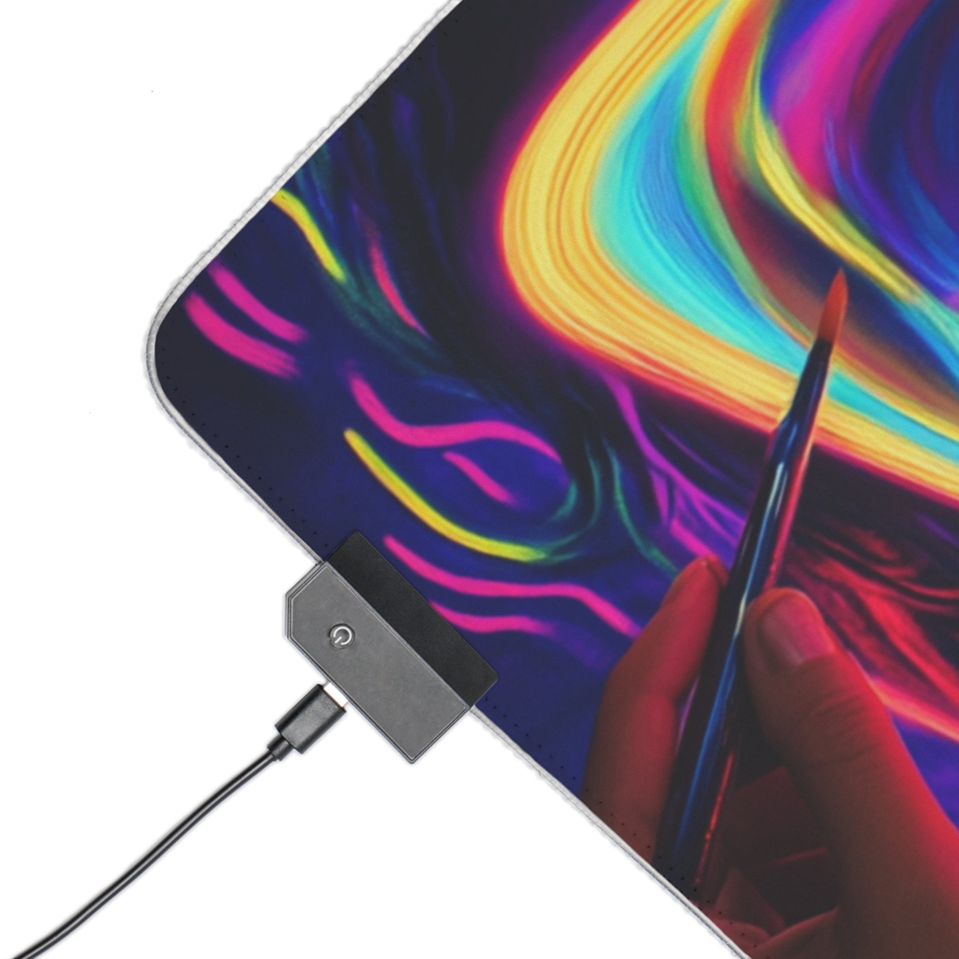 LED Gaming Mouse Pad with Neon Art, RGB Gaming Accessory, Desk Decor for Gamers, Office Gift, Computer Accessories
